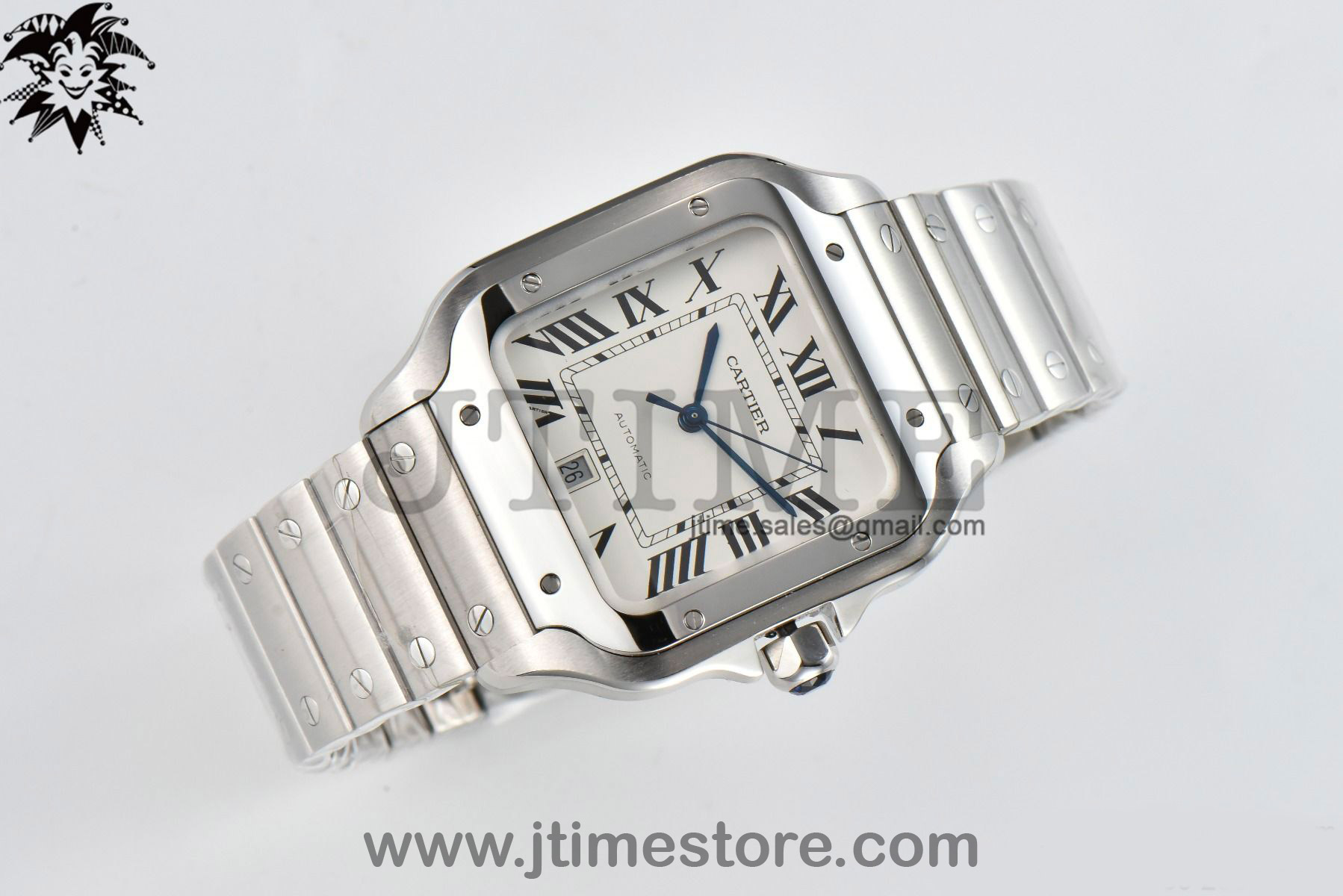 Santos de Cartier 35mm SS 3KF 1:1 Best Edition White Dial on SS SmartLinks Bracelet MIYOTA 9015 V2 - Image 5