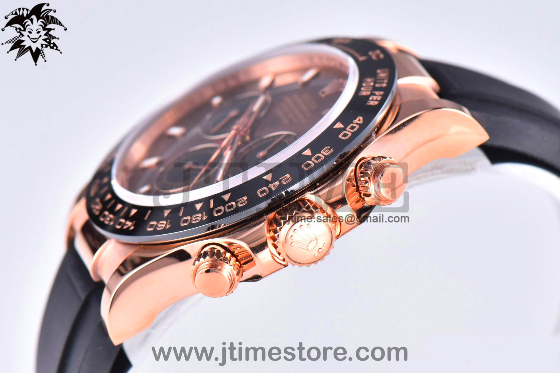 Daytona 116515 Noob 1:1 Best Edition Chocolate Dial Lume Markers on Black Rubber Strap SA4130 (Free Extra Strap) V3 - Image 5