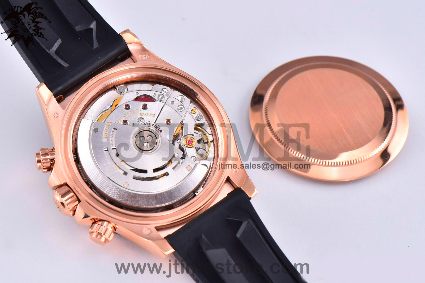 Daytona 116515 Noob 1:1 Best Edition Chocolate Dial Lume Markers on Black Rubber Strap SA4130 (Free Extra Strap) V3 - Image 9