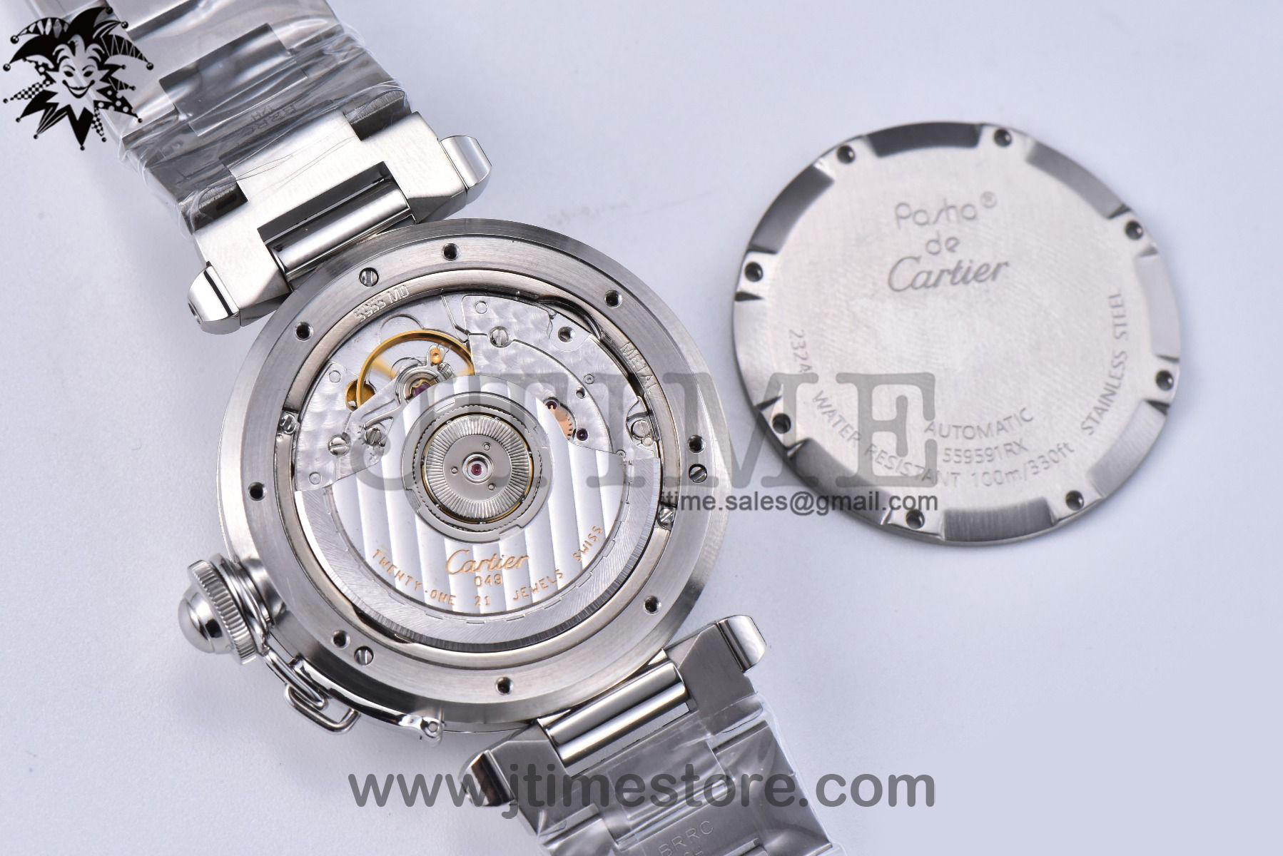 Pasha De Cartier Best Edition 35mm V9F SS Silver Dial On Stainless Bracelet A2892 - Image 6