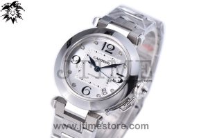 Pasha De Cartier Best Edition 35mm V9F SS Silver Dial On Stainless Bracelet A2892