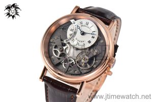 Tradition 7097BB RG ZF 1:1 Best Edition White/Gray Dial on Brown Leather Strap A505