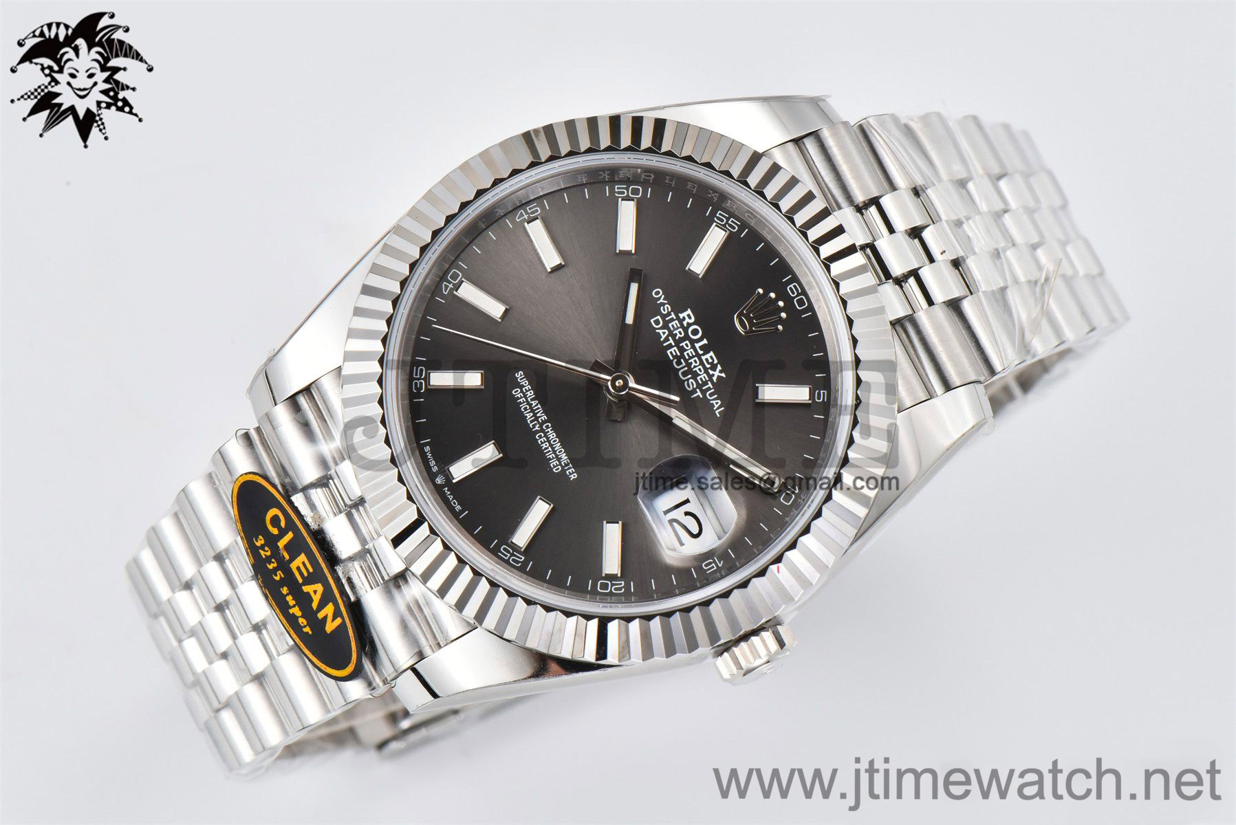 DateJust 126334 904L SS Clean Factory Best Edition Gray Rhodium Dial on Jubilee Bracelet S3235 - Image 2