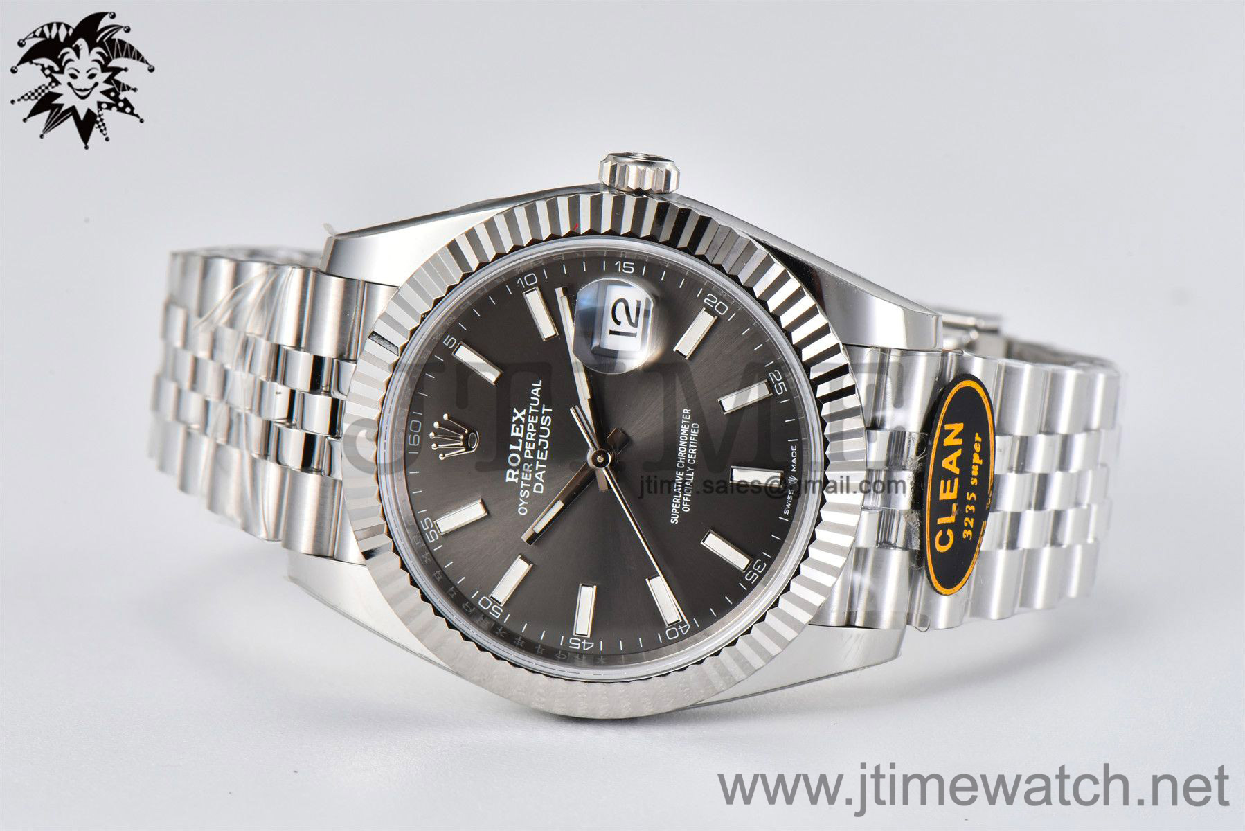 DateJust 126334 904L SS Clean Factory Best Edition Gray Rhodium Dial on Jubilee Bracelet S3235 - Image 5