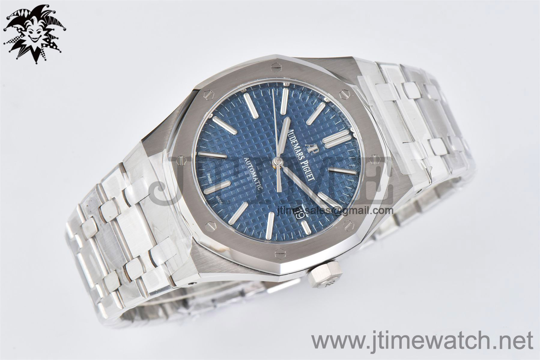 Royal Oak 41mm 15400 SS APSF 1:1 Best Edition Blue Textured Dial on SS Bracelet A3120 Super Clone - Image 2