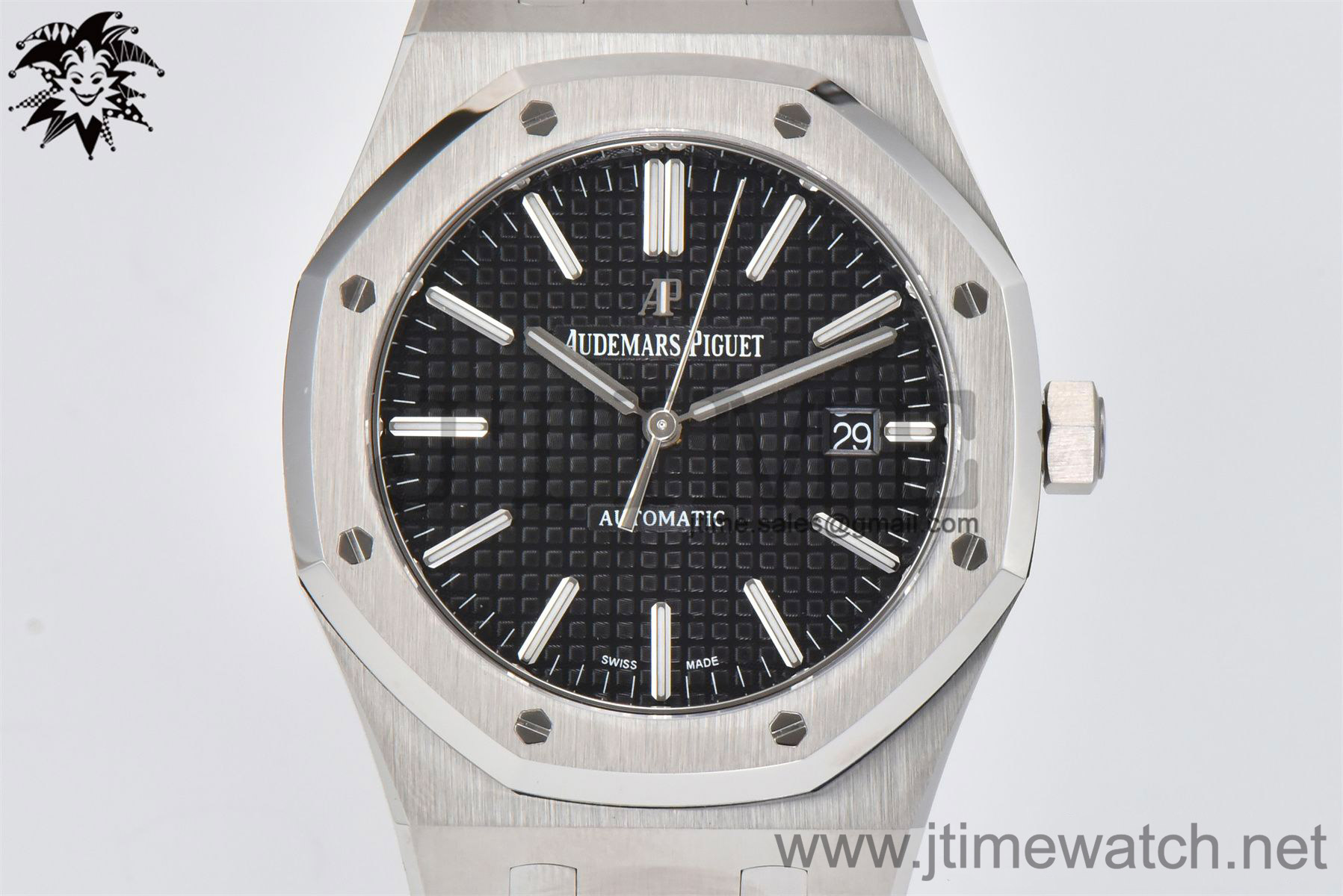 Royal Oak 41mm 15400 SS APSF 1:1 Best Edition Black Textured Dial on SS Bracelet A3120 Super Clone - Image 3