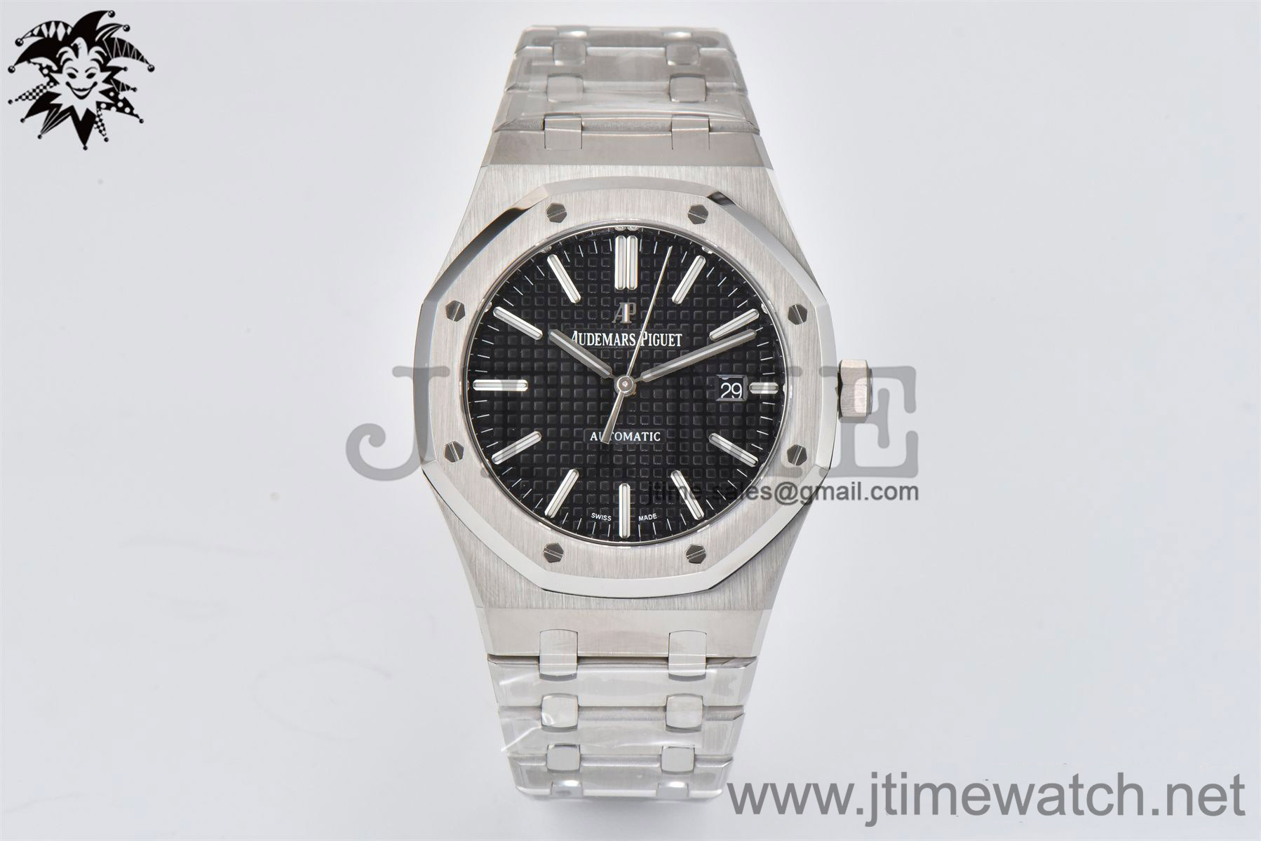 Royal Oak 41mm 15400 SS APSF 1:1 Best Edition Black Textured Dial on SS Bracelet A3120 Super Clone - Image 9