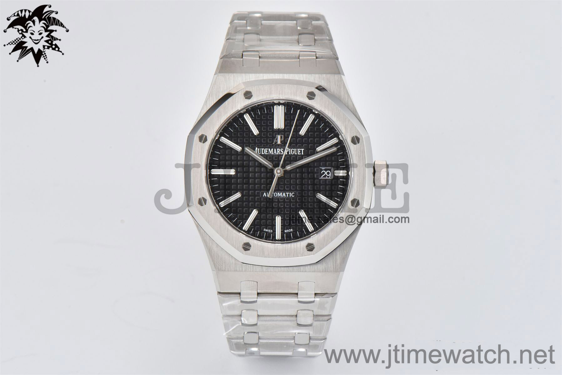 Royal Oak 41mm 15400 SS APSF 1:1 Best Edition Black Textured Dial on SS Bracelet A3120 Super Clone - Image 4