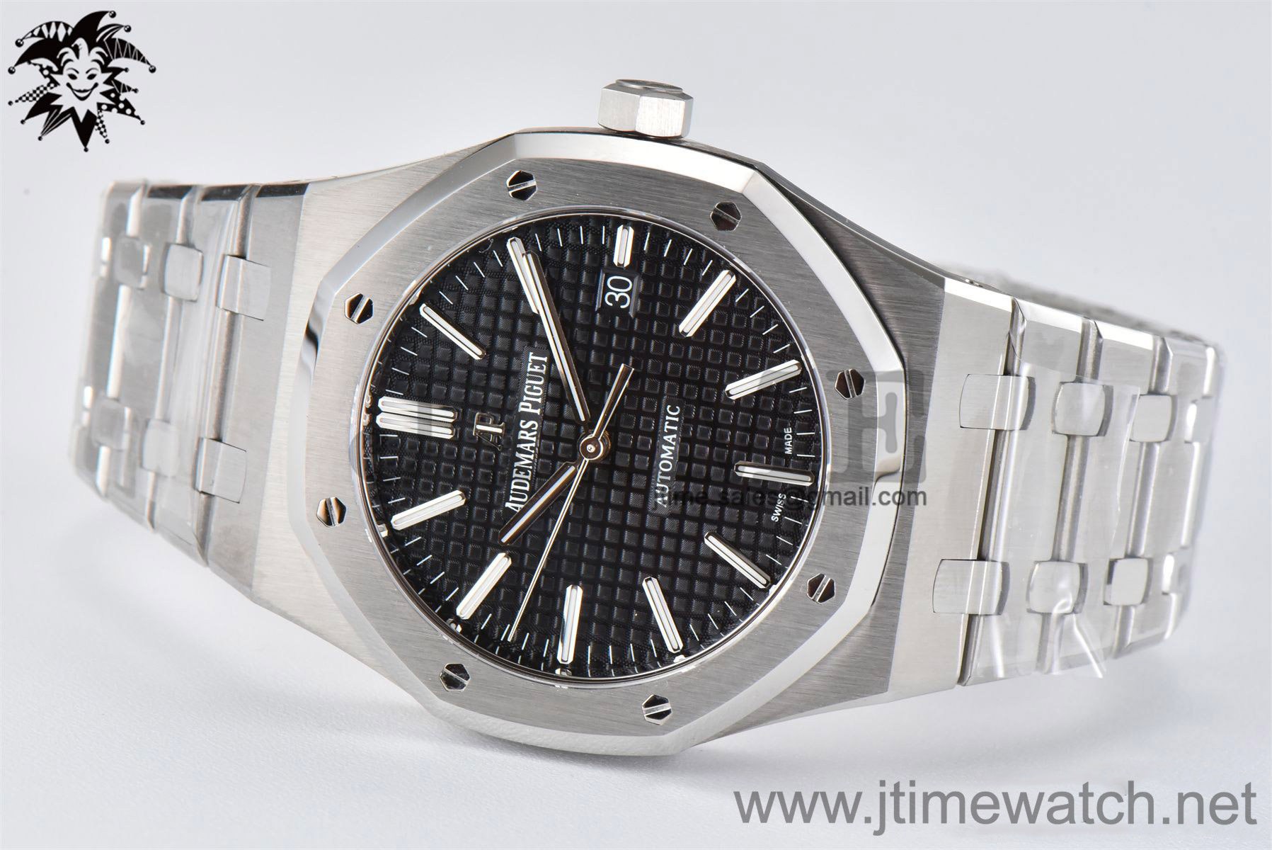 Royal Oak 41mm 15400 SS APSF 1:1 Best Edition Black Textured Dial on SS Bracelet A3120 Super Clone - Image 10
