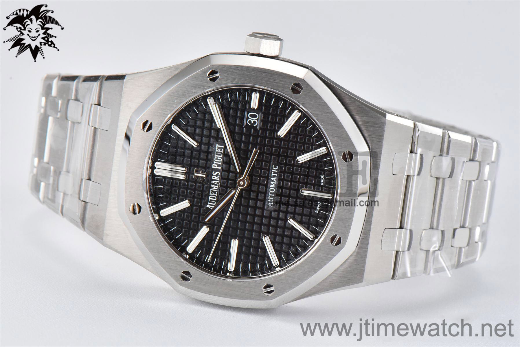 Royal Oak 41mm 15400 SS APSF 1:1 Best Edition Black Textured Dial on SS Bracelet A3120 Super Clone - Image 5
