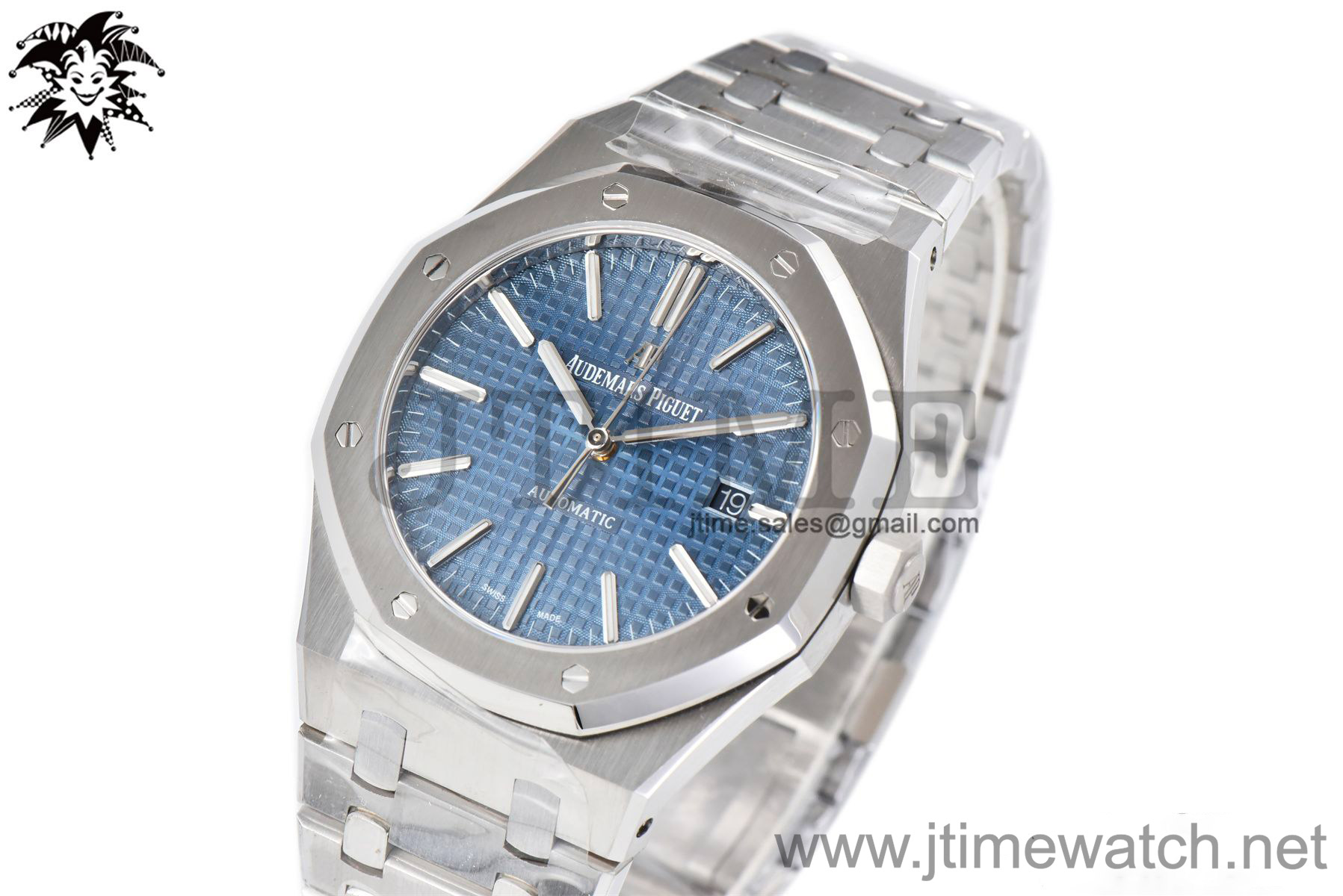 Royal Oak 41mm 15400 SS APSF 1:1 Best Edition Blue Textured Dial on SS Bracelet A3120 Super Clone