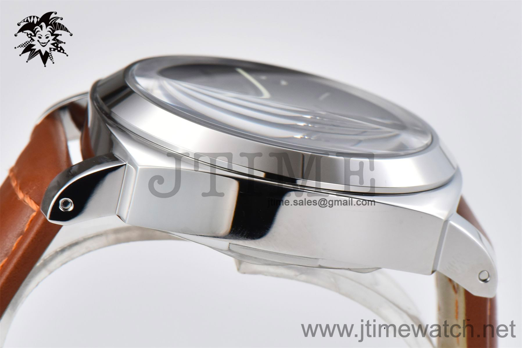 PAM111 Luminor Marina 44mm HWF 1:1 Best Edition Black Dial on Brown Leather Strap A6497 - Image 4