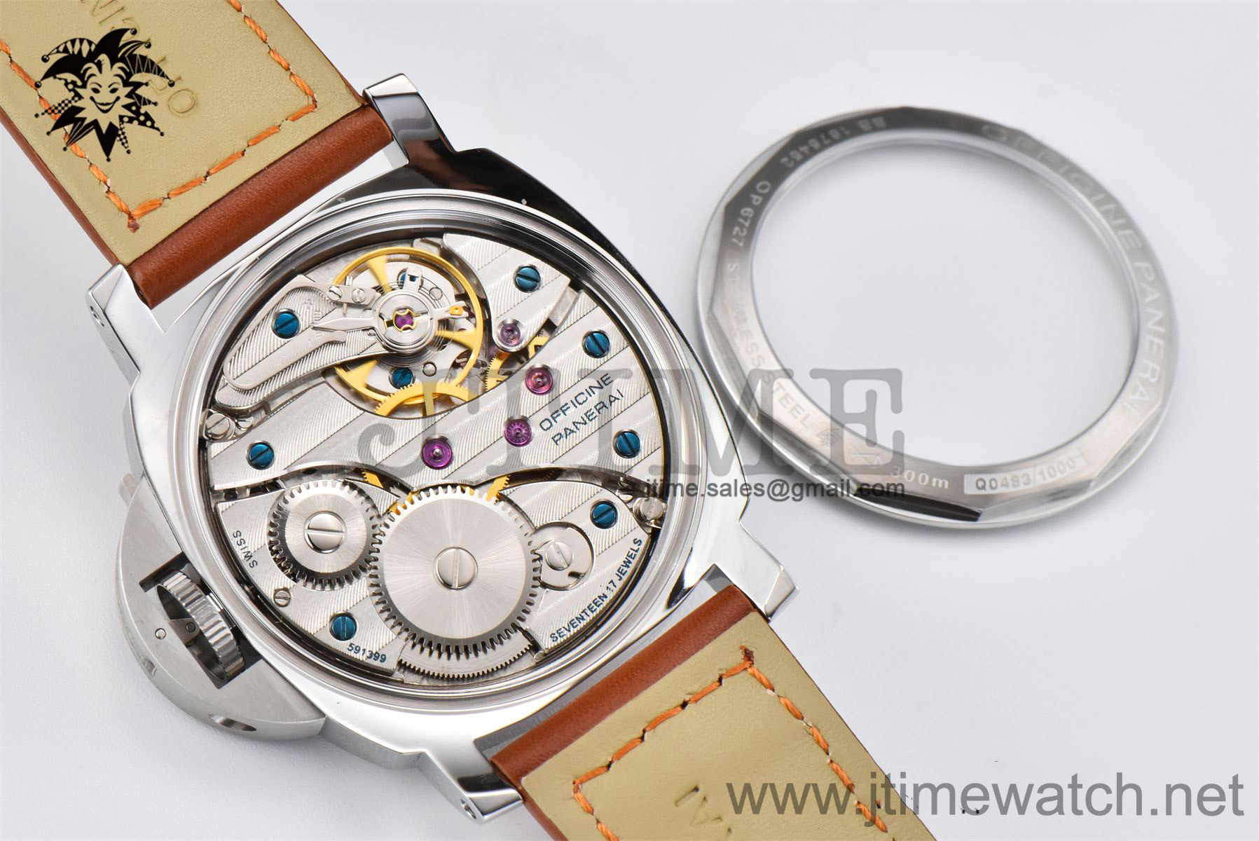 PAM111 Luminor Marina 44mm HWF 1:1 Best Edition Black Dial on Brown Leather Strap A6497 - Image 11