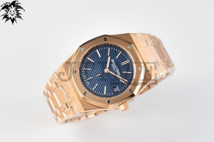 Royal Oak 39mm 15202 RG ZF 1:1 Best Edition Blue Textured Dial on RG Bracelet A2121 - Image 2