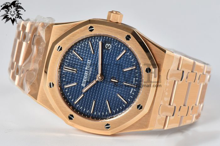 Royal Oak 39mm 15202 RG ZF 1:1 Best Edition Blue Textured Dial on RG Bracelet A2121 - Image 3