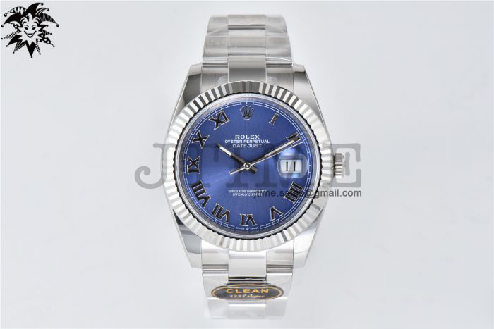 DateJust 126334 904L SS Clean Factory Best Edition Blue Dial with Roman Markers on Oyster Bracelet S3235 - Image 3