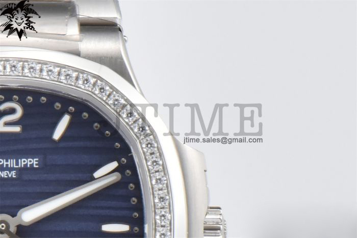 Nautilus 7118 Ladies 3KF 1:1 Best Edition Blue Dial Diamonds Bezel on SS Bracelet A324 Super Clone - Image 8