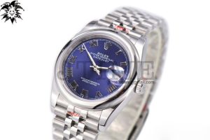 DateJust 36 SS 126234 GMF Best Edition 904L Steel Blue Dial Roman Markers on Jubilee Bracelet SA3235