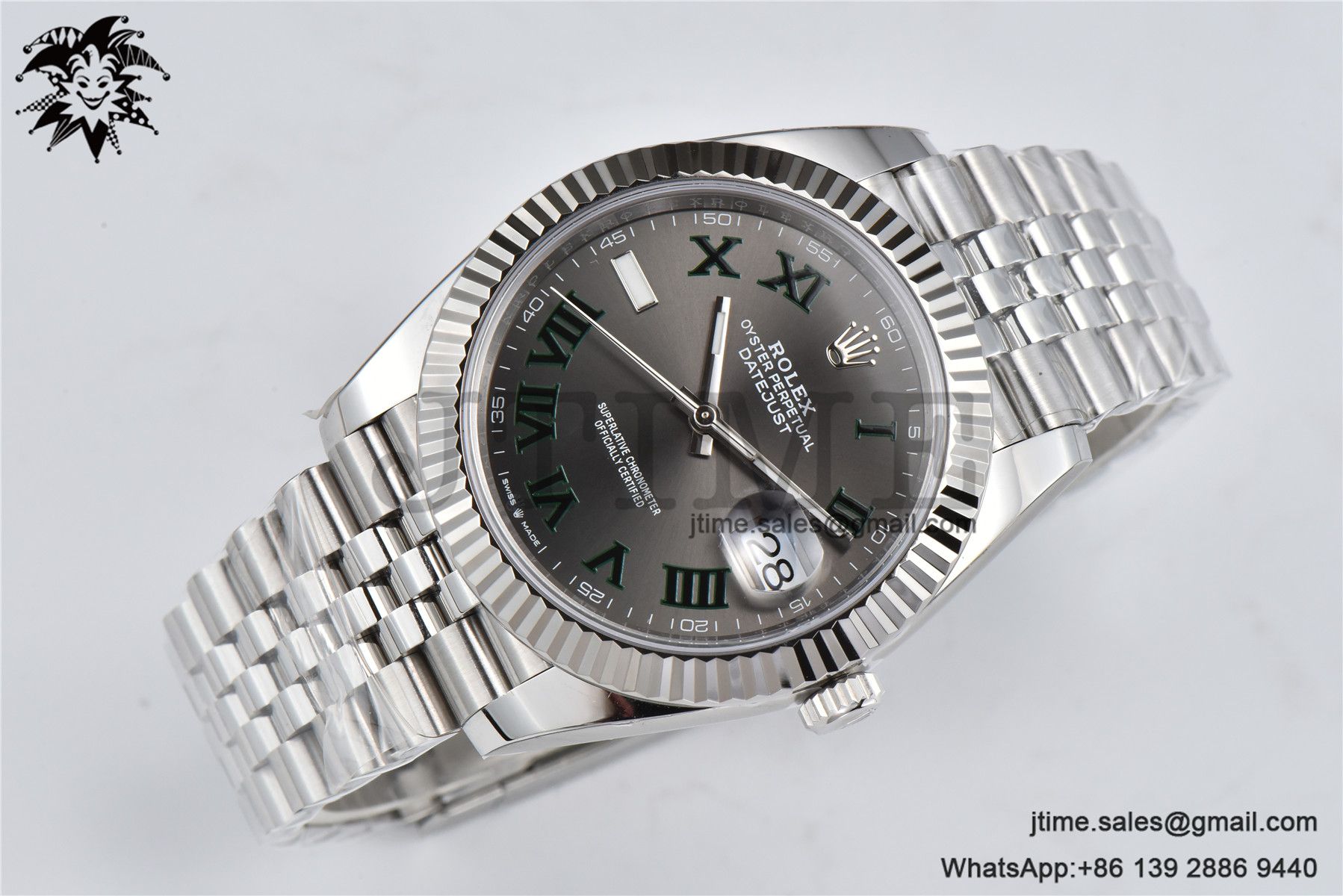 DateJust 126334 904L SS Clean Factory Best Edition Wimbledon Dial on Jubilee Bracelet S3235 - Image 4