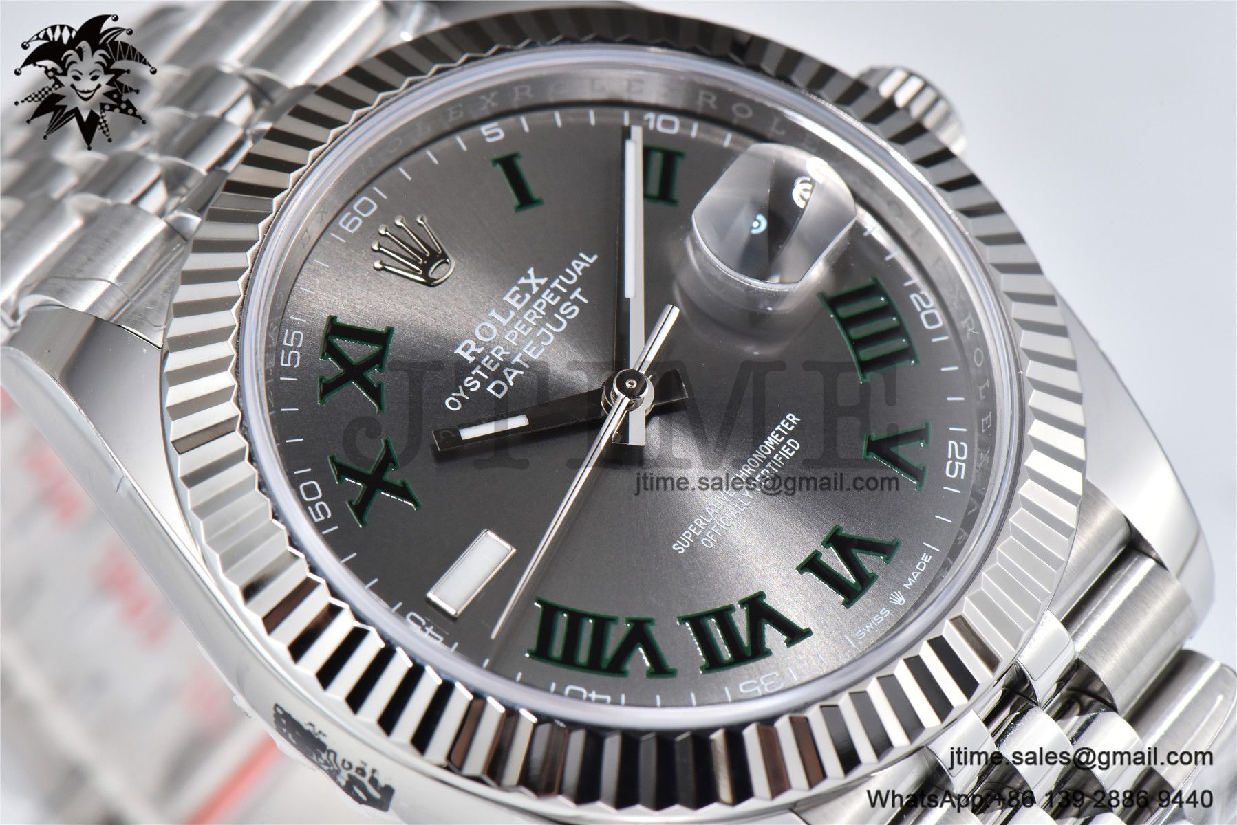 DateJust 126334 904L SS Clean Factory Best Edition Wimbledon Dial on Jubilee Bracelet S3235 - Image 3