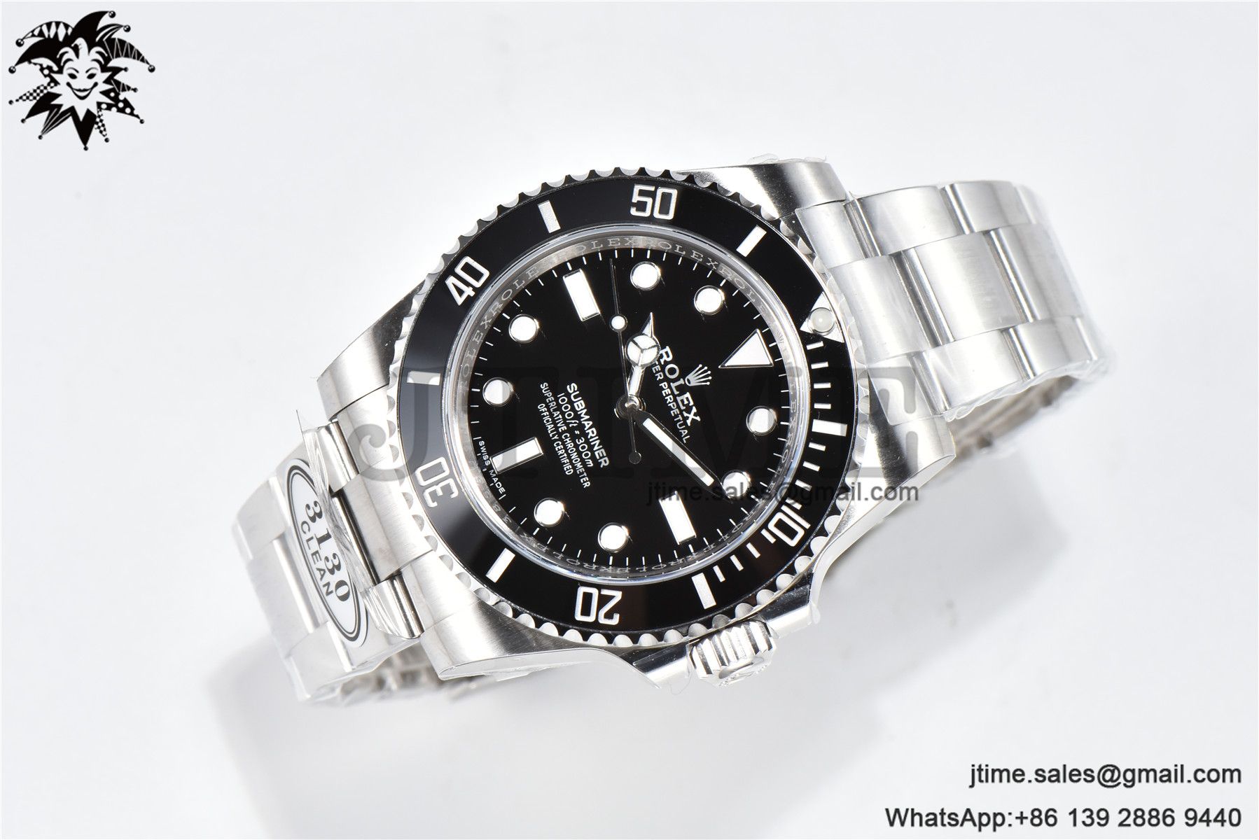 Submariner 114060 No Date Black Ceramic Clean Factory 904L 1:1 Best Edition on SS Bracelet VR3130 - Image 4