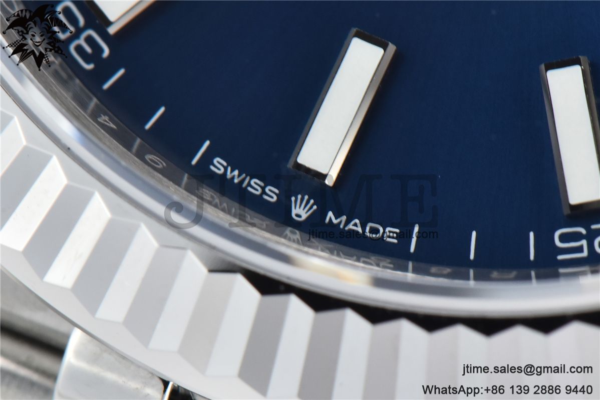 DateJust 41 126334 904L SS VSF 1:1 Best Edition Fluted Bezel Blue Dial on Jubilee Bracelet VS3235 - Image 8