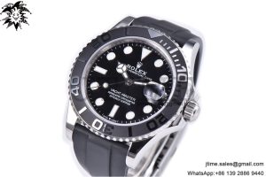 Yacht-Master 42mm 226659 VSF 1:1 Best Edition 3D Black Ceramic Bezel on Black Rubber Strap VS3235