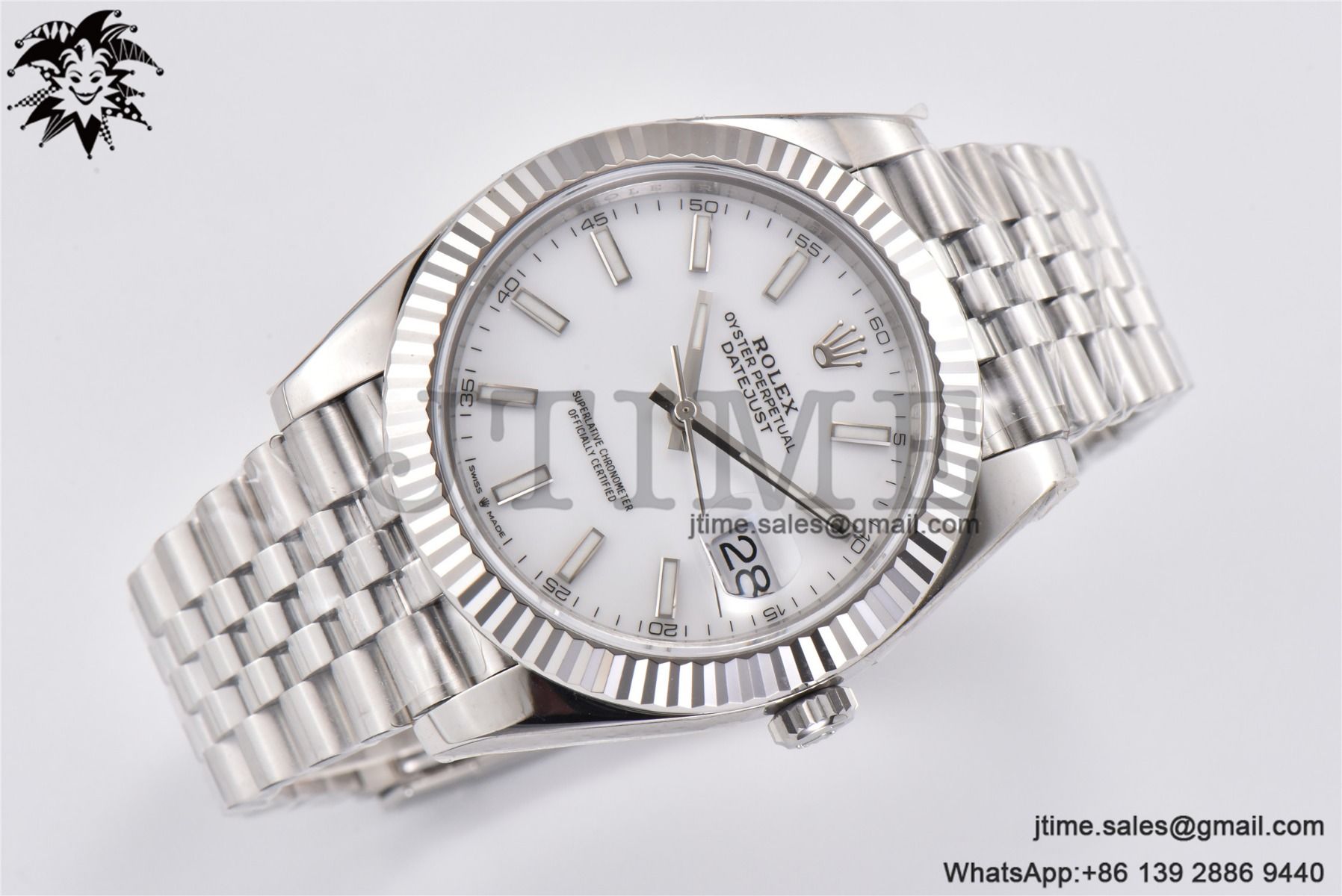 DateJust 41 SS Fluted Bezel KING 1:1 Best Edition 904L Steel White Stick Dial on Jubilee Bracelet VR3235 - Image 5