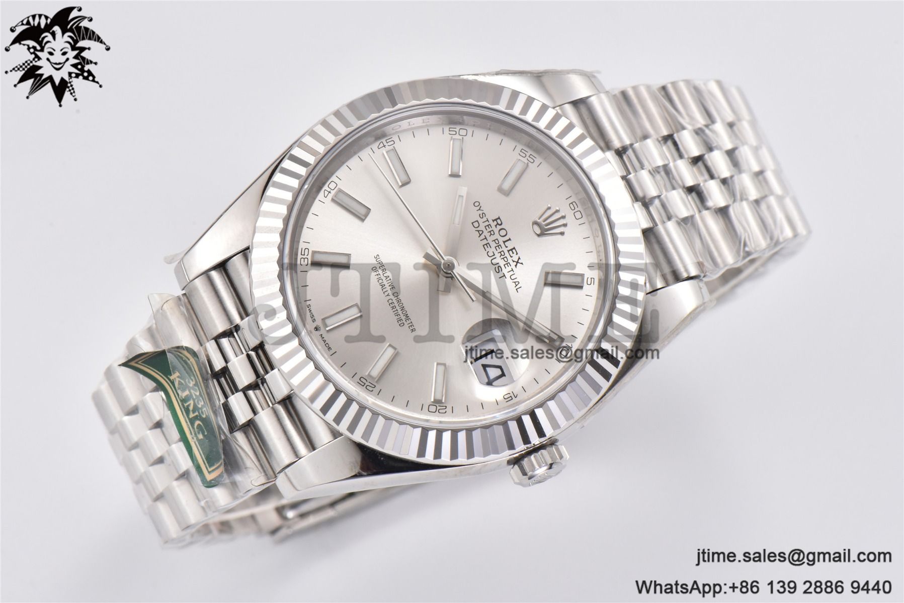 DateJust 41 SS Fluted Bezel KING 1:1 Best Edition 904L Steel Silver Stick Dial on Jubilee Bracelet VR3235 - Image 3