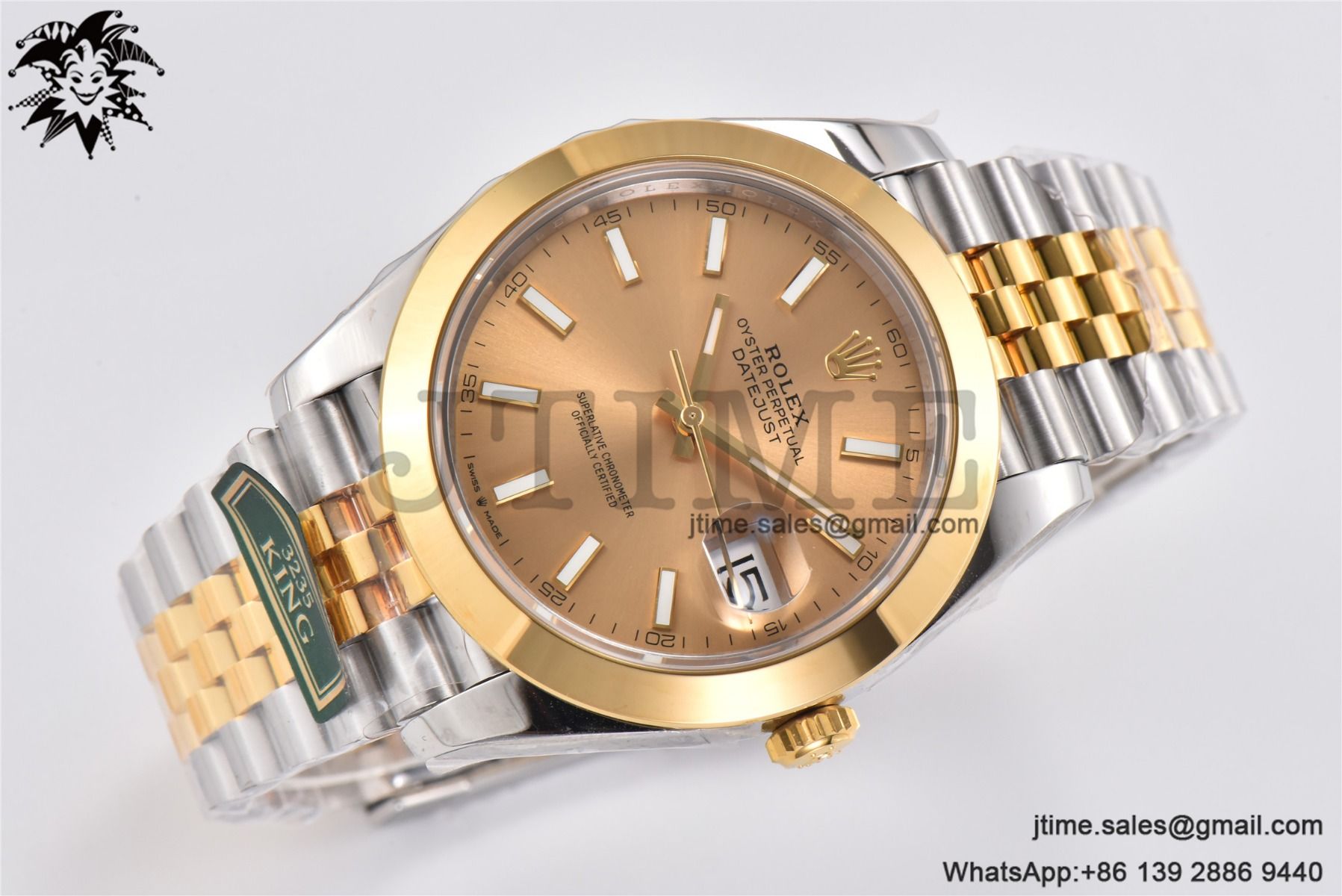 DateJust 41 YG Polished Bezel KING 1:1 Best Edition 904L Steel YG Stick Dial on SS/YG Jubilee Bracelet VR3235 - Image 5