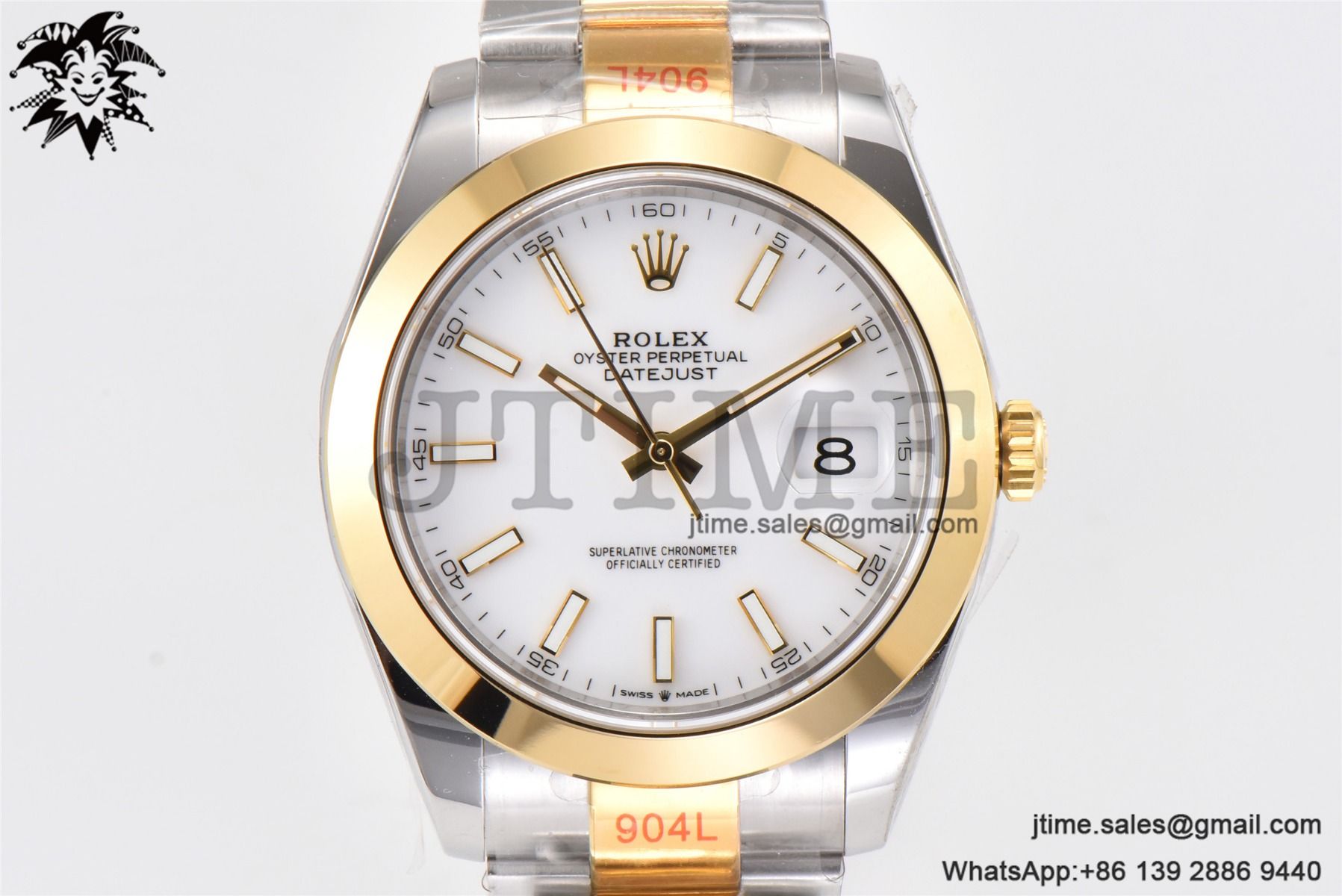 DateJust 41 YG Polished Bezel KING 1:1 Best Edition 904L Steel White Stick Dial on SS/YG Oyster Bracelet VR3235 - Image 3