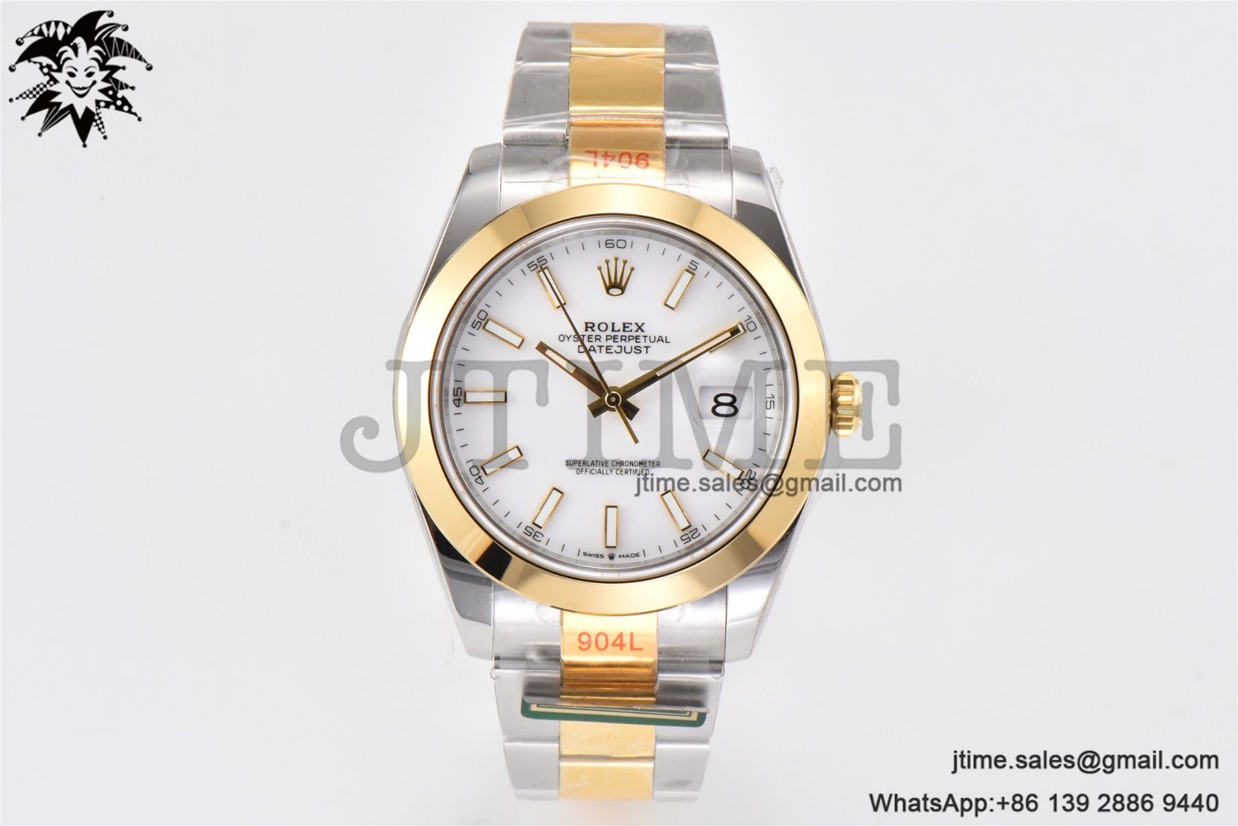 DateJust 41 YG Polished Bezel KING 1:1 Best Edition 904L Steel White Stick Dial on SS/YG Oyster Bracelet VR3235 - Image 2