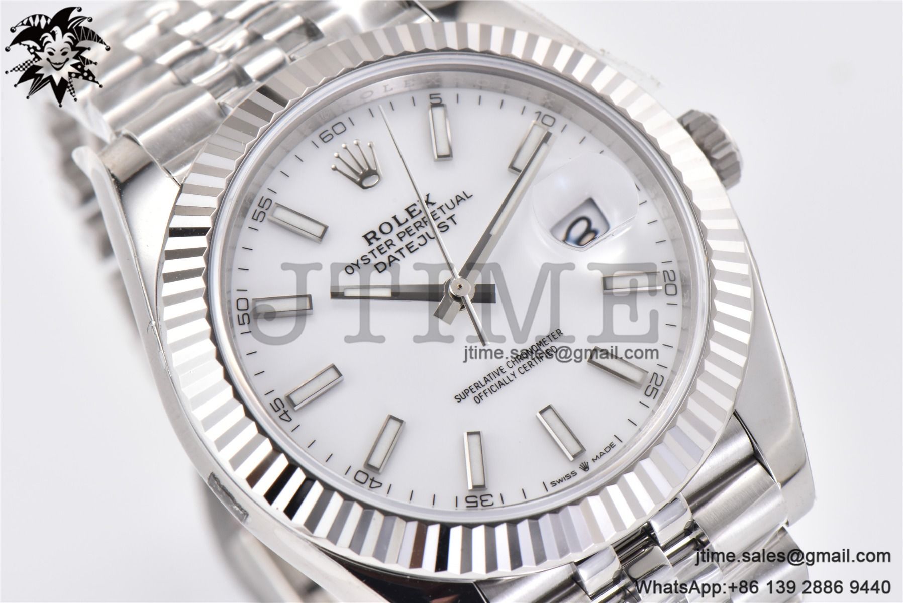 DateJust 41 SS Fluted Bezel KING 1:1 Best Edition 904L Steel White Stick Dial on Jubilee Bracelet VR3235 - Image 7