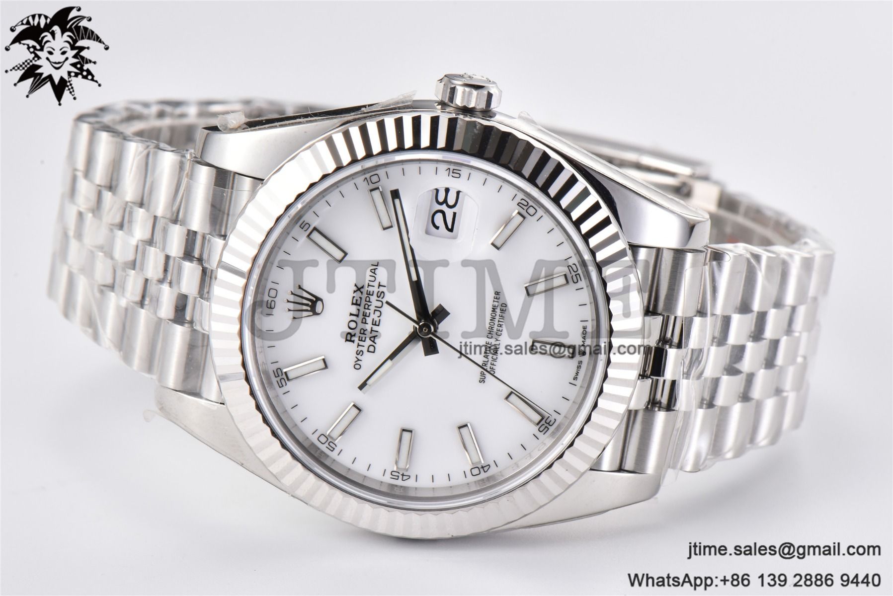DateJust 41 SS Fluted Bezel KING 1:1 Best Edition 904L Steel White Stick Dial on Jubilee Bracelet VR3235 - Image 4