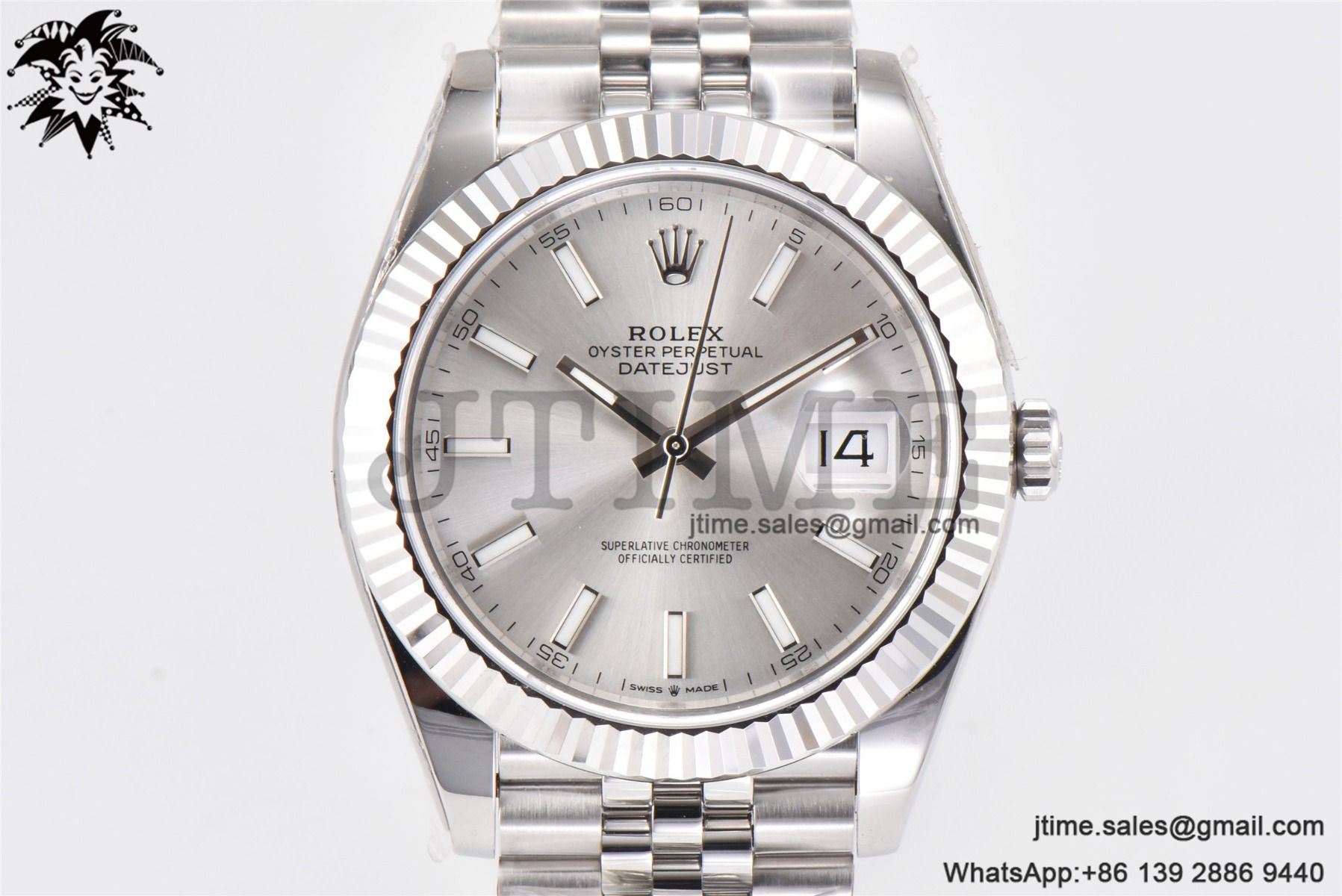 DateJust 41 SS Fluted Bezel KING 1:1 Best Edition 904L Steel Silver Stick Dial on Jubilee Bracelet VR3235 - Image 4