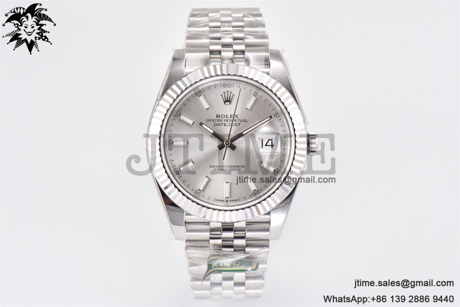DateJust 41 SS Fluted Bezel KING 1:1 Best Edition 904L Steel Silver Stick Dial on Jubilee Bracelet VR3235 - Image 2