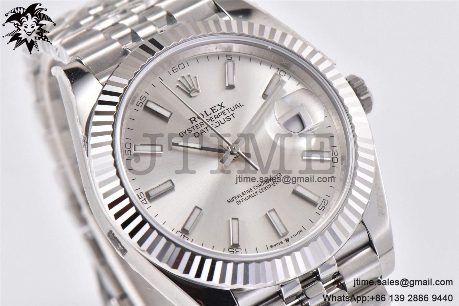 DateJust 41 SS Fluted Bezel KING 1:1 Best Edition 904L Steel Silver Stick Dial on Jubilee Bracelet VR3235 - Image 6