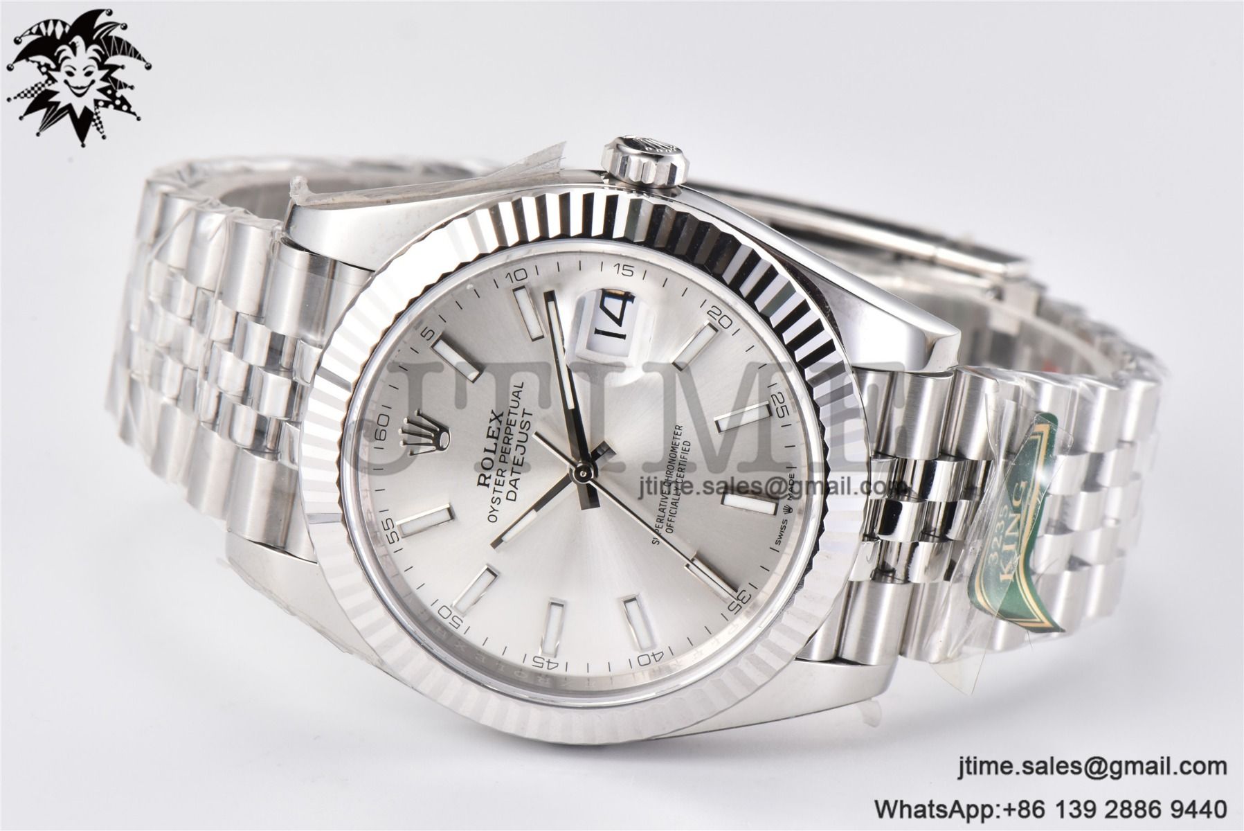 DateJust 41 SS Fluted Bezel KING 1:1 Best Edition 904L Steel Silver Stick Dial on Jubilee Bracelet VR3235 - Image 5