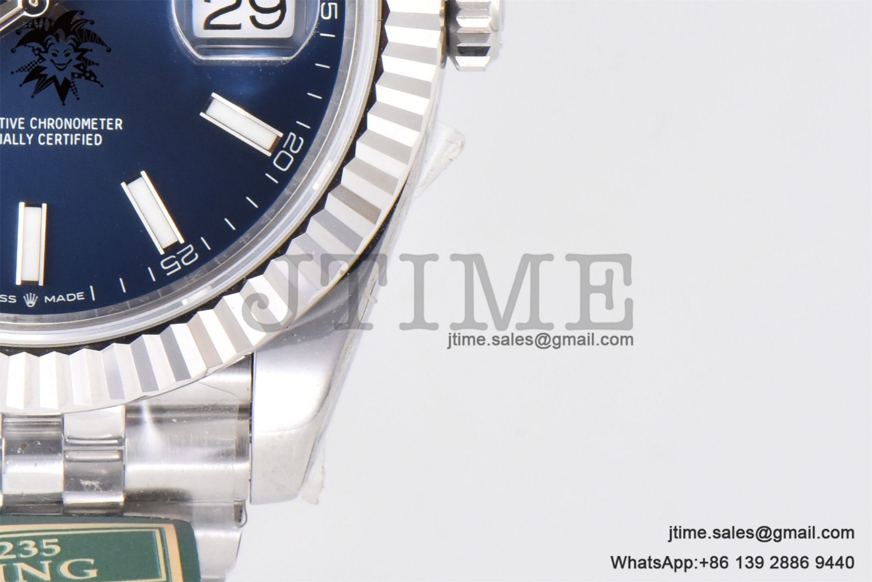 DateJust 41 SS Fluted Bezel KING 1:1 Best Edition 904L Steel Blue Stick Dial on Jubilee Bracelet VR3235 - Image 7