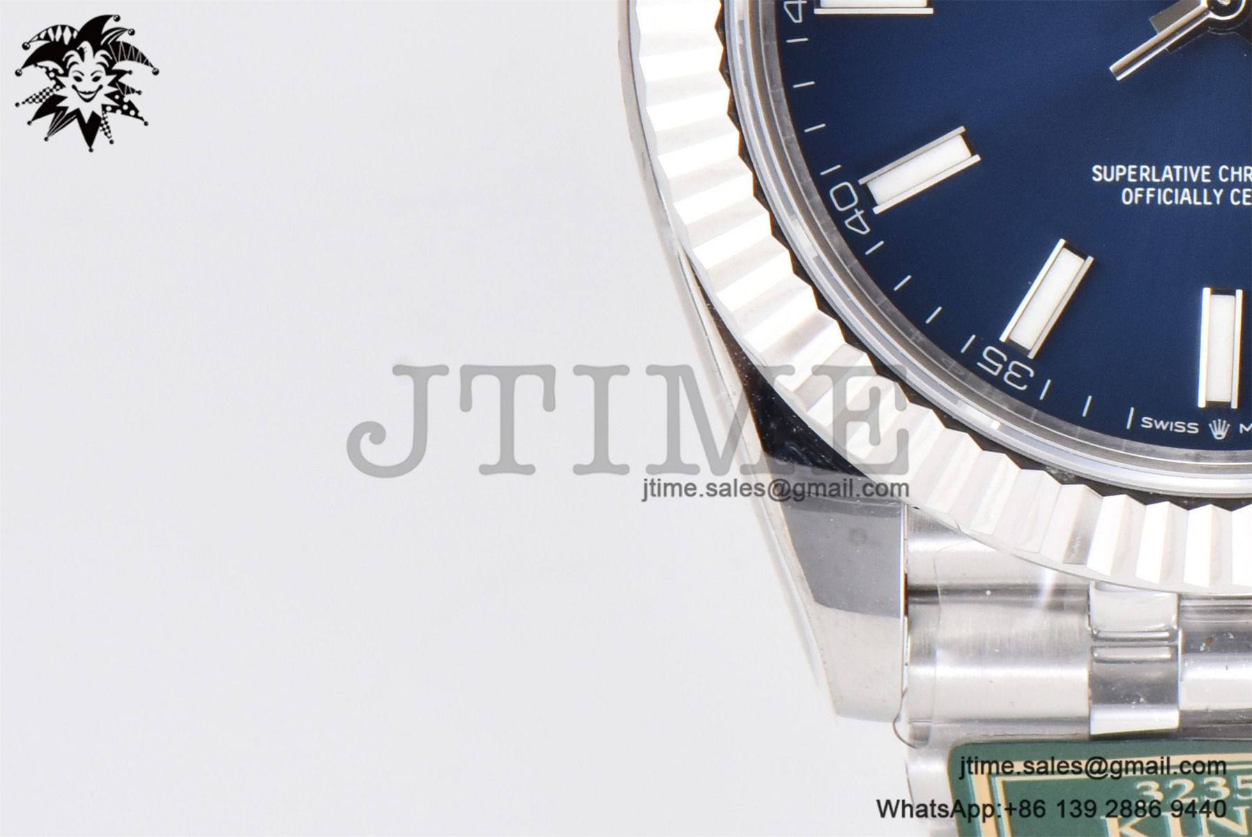 DateJust 41 SS Fluted Bezel KING 1:1 Best Edition 904L Steel Blue Stick Dial on Jubilee Bracelet VR3235 - Image 10