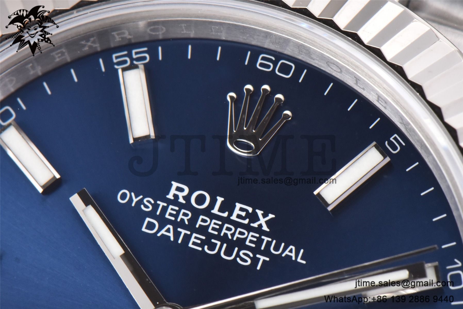 DateJust 41 SS Fluted Bezel KING 1:1 Best Edition 904L Steel Blue Stick Dial on Jubilee Bracelet VR3235 - Image 8