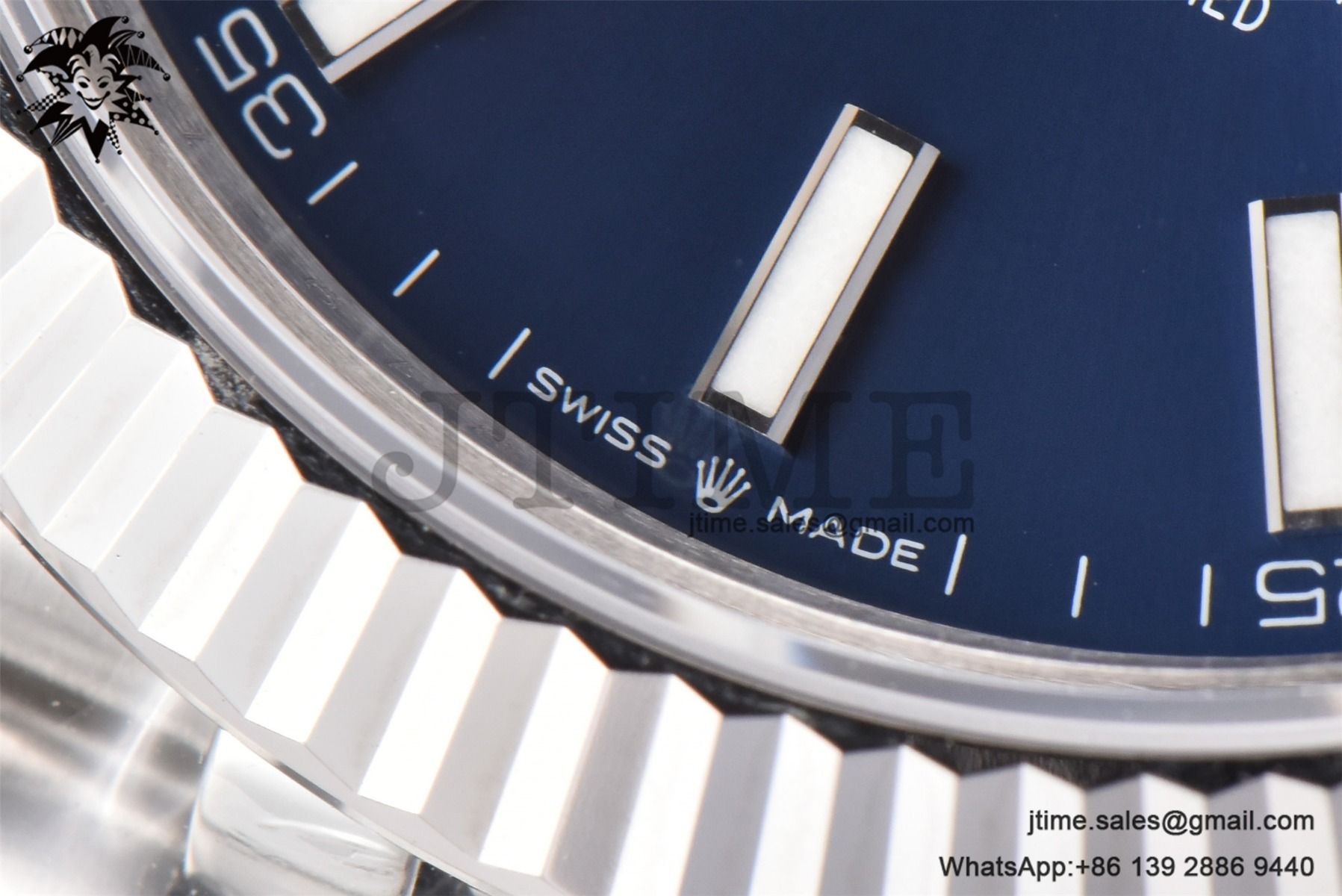 DateJust 41 SS Fluted Bezel KING 1:1 Best Edition 904L Steel Blue Stick Dial on Jubilee Bracelet VR3235 - Image 9