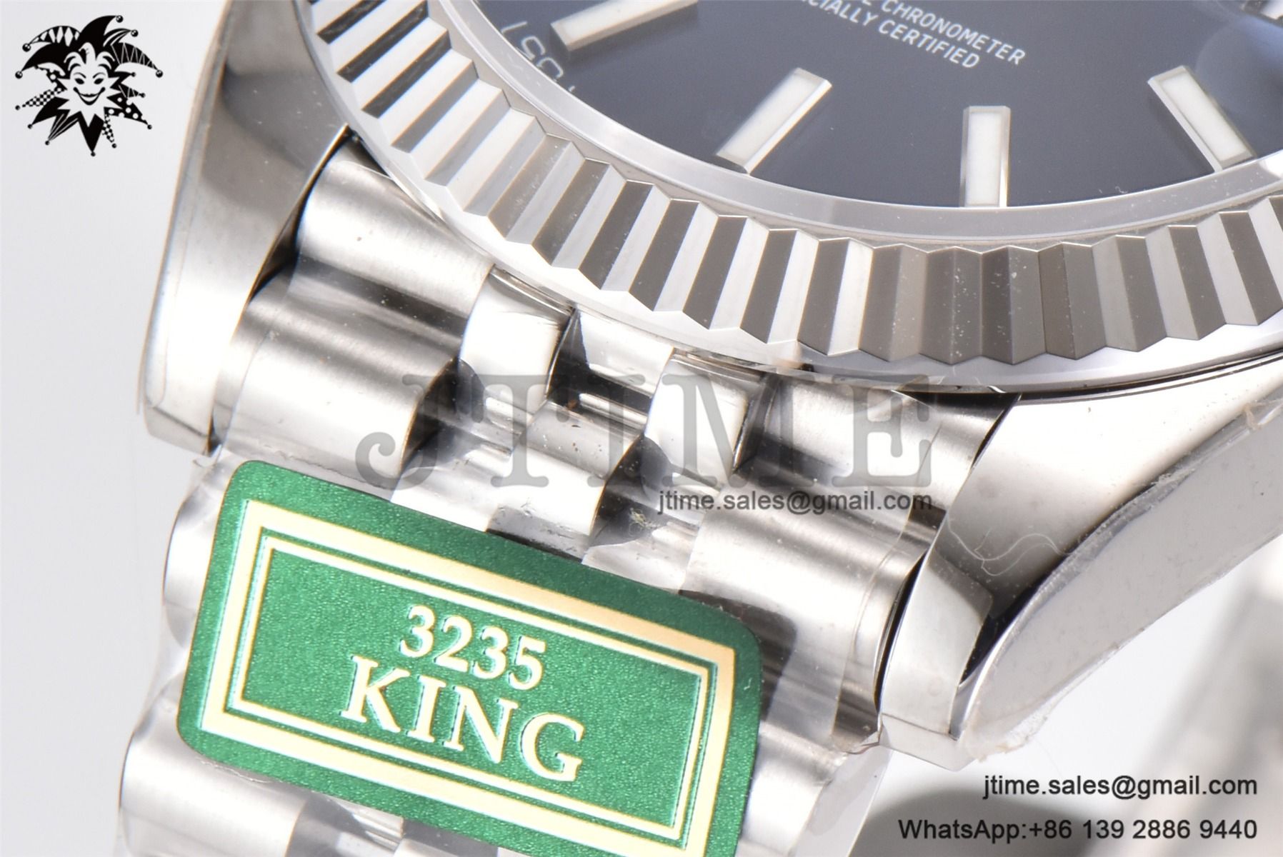 DateJust 41 SS Fluted Bezel KING 1:1 Best Edition 904L Steel Blue Stick Dial on Jubilee Bracelet VR3235 - Image 14