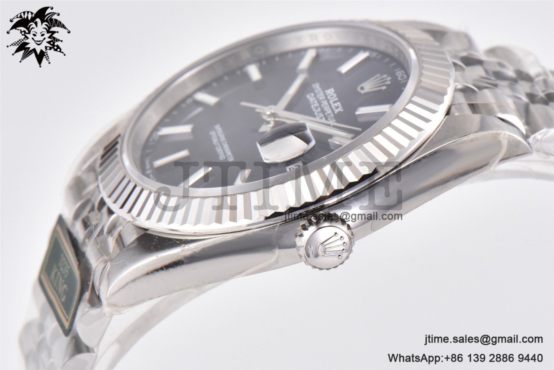 DateJust 41 SS Fluted Bezel KING 1:1 Best Edition 904L Steel Blue Stick Dial on Jubilee Bracelet VR3235 - Image 13