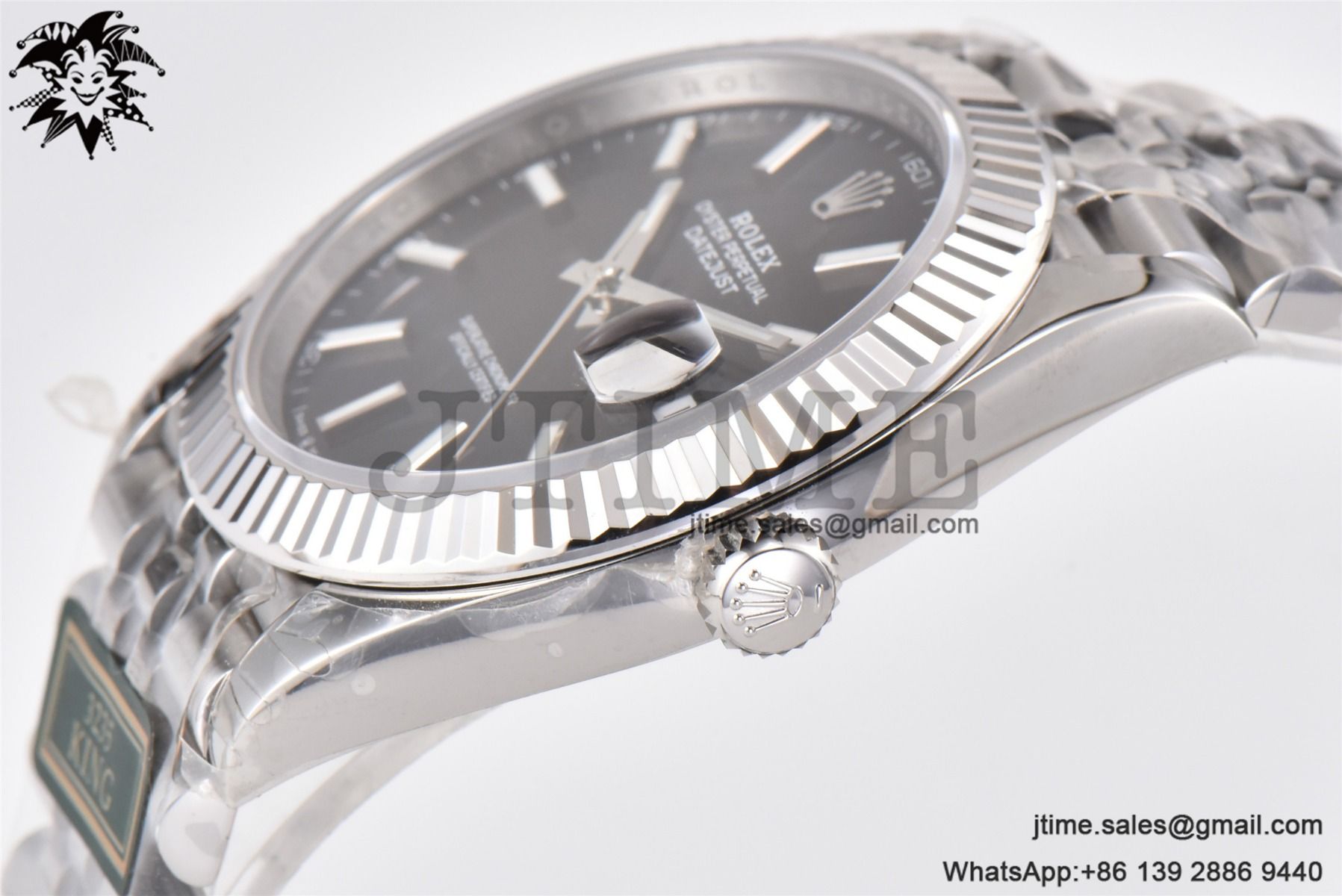 DateJust 41 SS Fluted Bezel KING 1:1 Best Edition 904L Steel Black Stick Dial on Jubilee Bracelet VR3235 - Image 16