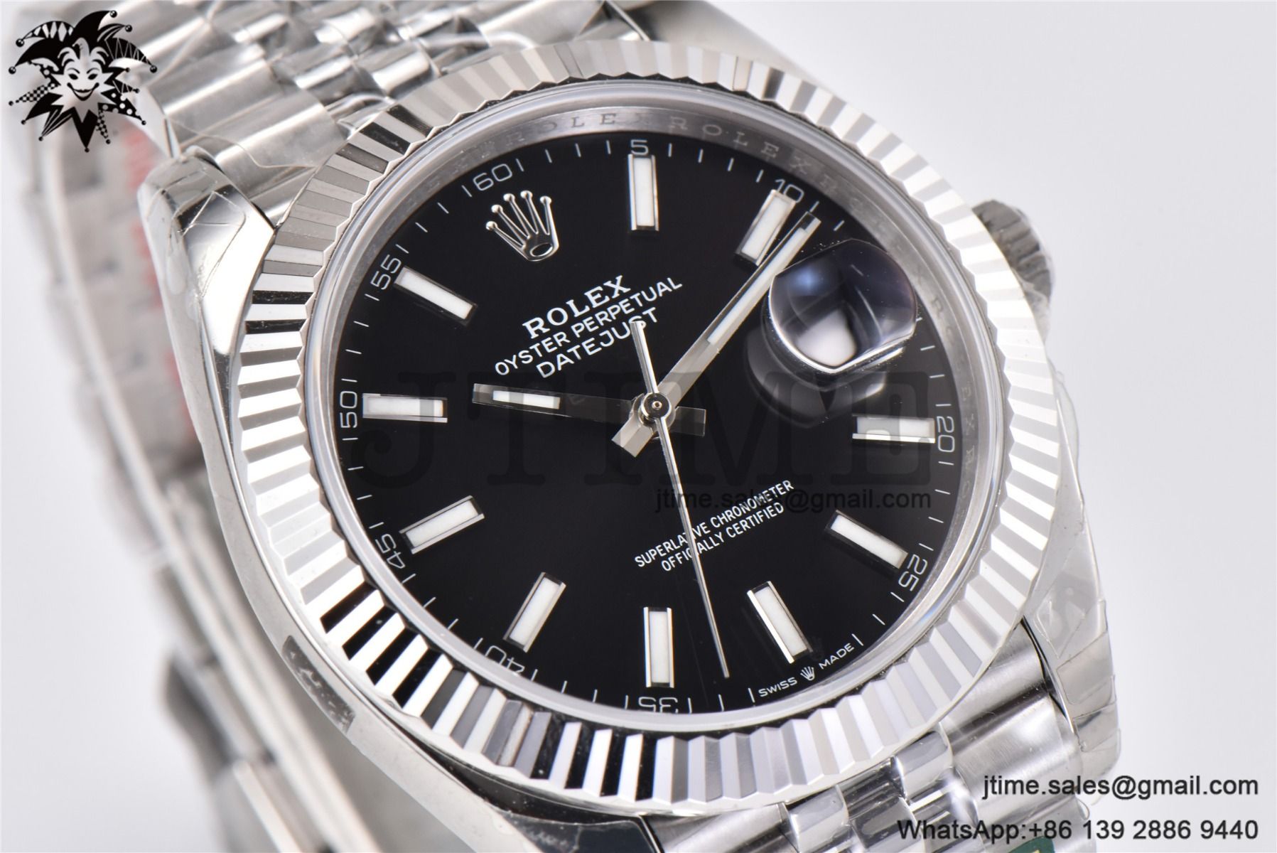 DateJust 41 SS Fluted Bezel KING 1:1 Best Edition 904L Steel Black Stick Dial on Jubilee Bracelet VR3235 - Image 8