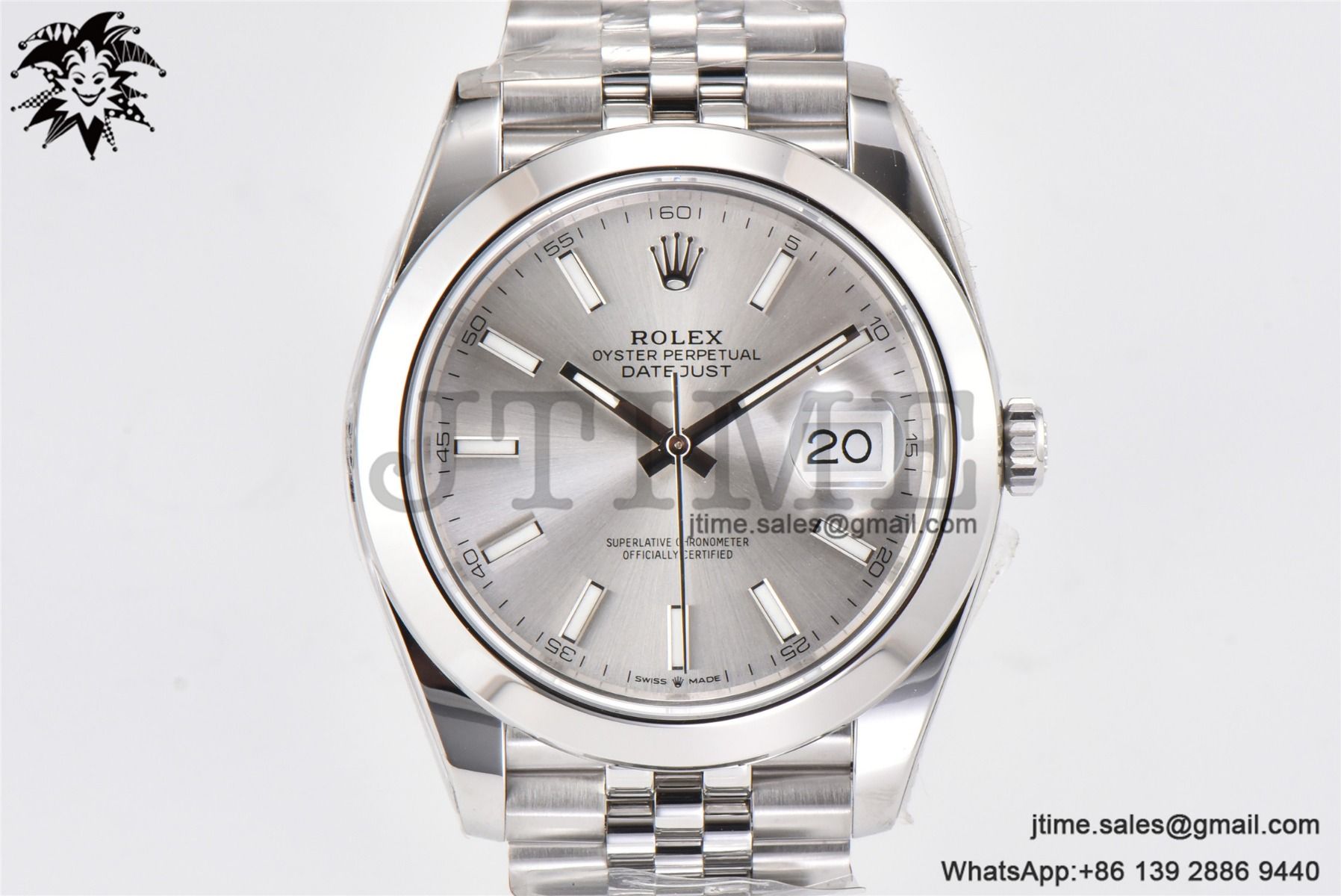 DateJust 41 SS Polished Bezel KING 1:1 Best Edition 904L Steel Silver Stick Dial on Jubilee Bracelet VR3235 - Image 3