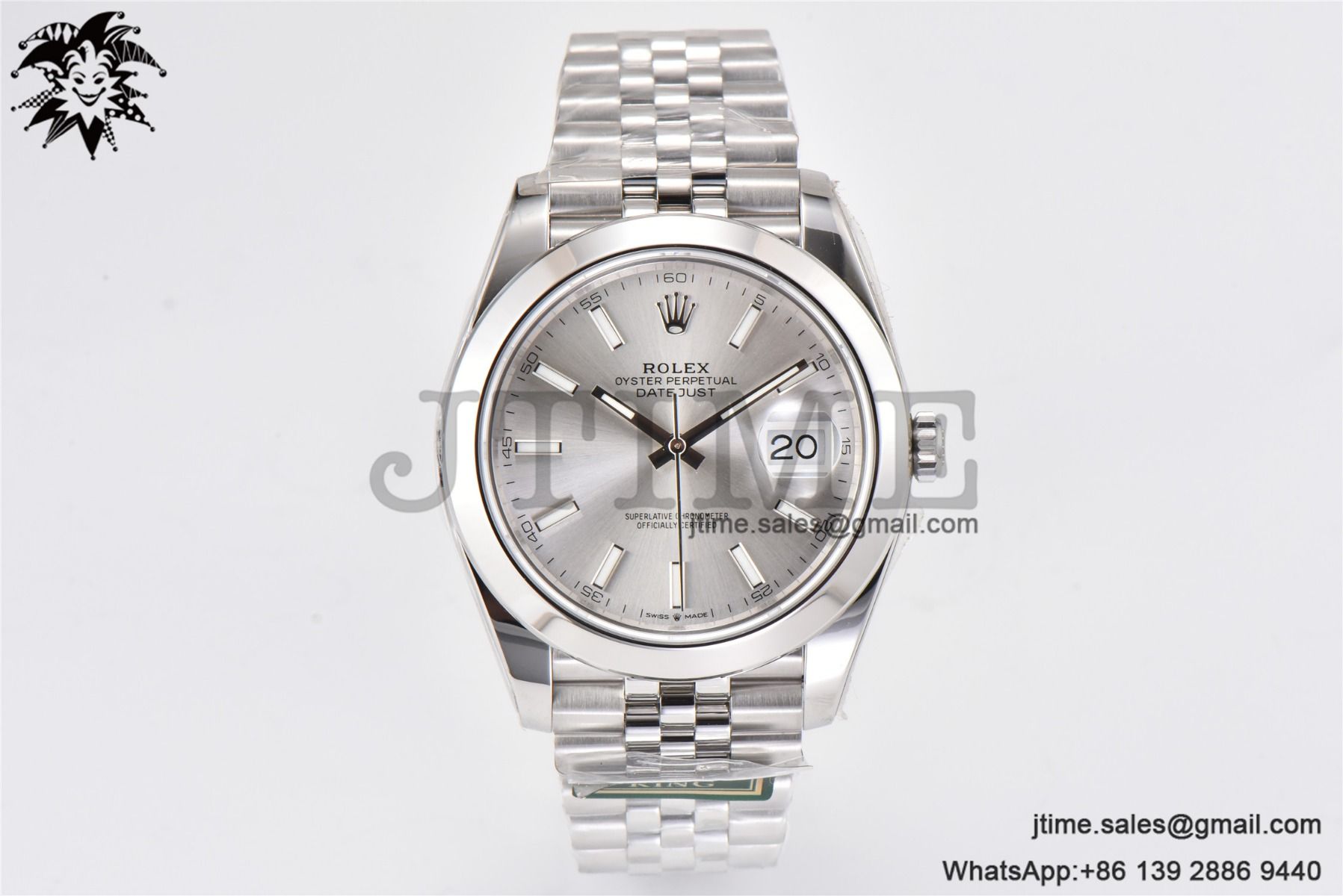 DateJust 41 SS Polished Bezel KING 1:1 Best Edition 904L Steel Silver Stick Dial on Jubilee Bracelet VR3235 - Image 2