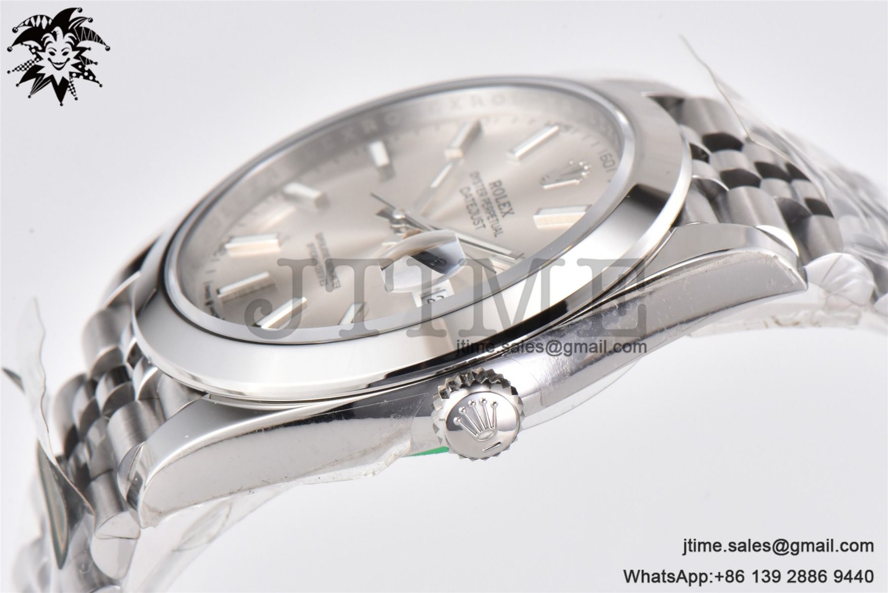 DateJust 41 SS Polished Bezel KING 1:1 Best Edition 904L Steel Silver Stick Dial on Jubilee Bracelet VR3235 - Image 6