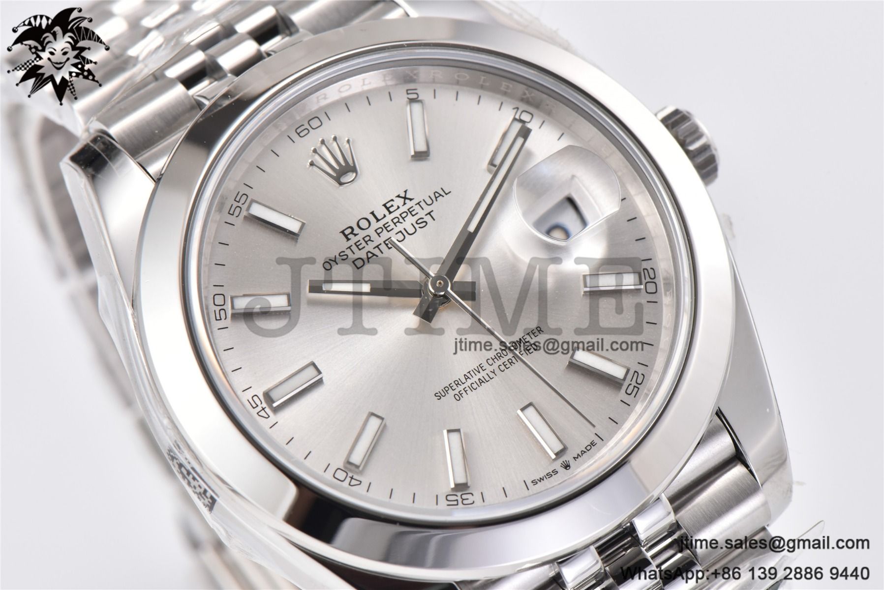 DateJust 41 SS Polished Bezel KING 1:1 Best Edition 904L Steel Silver Stick Dial on Jubilee Bracelet VR3235 - Image 7